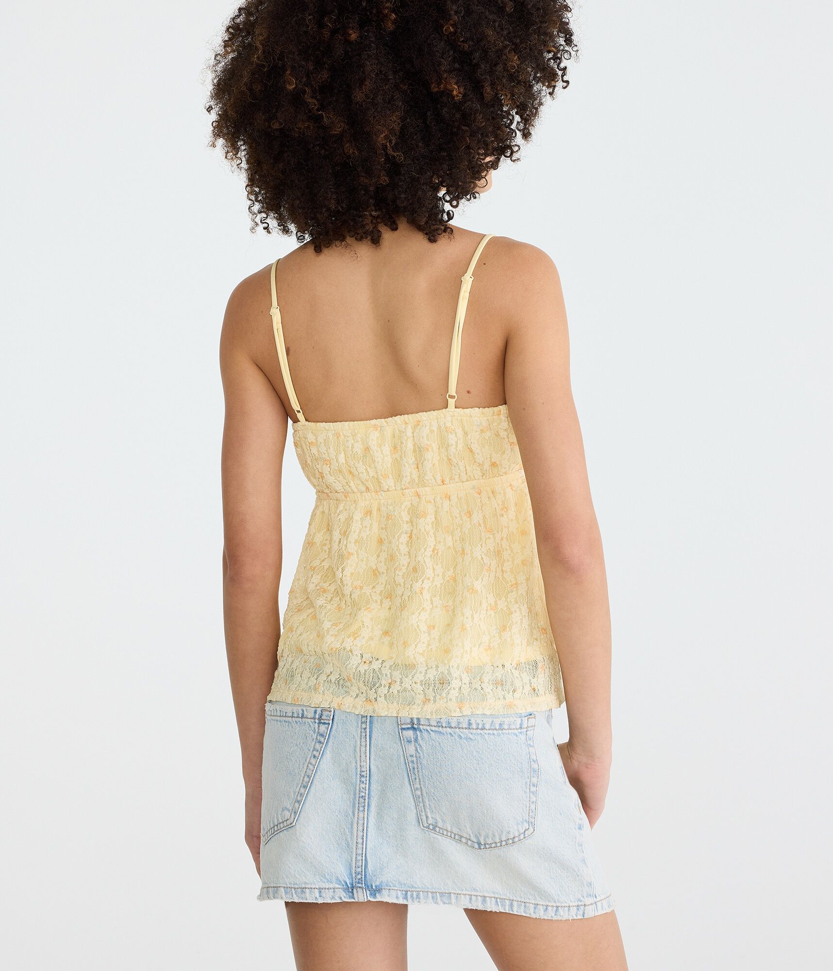 Floral Print Lace V-Neck Cami