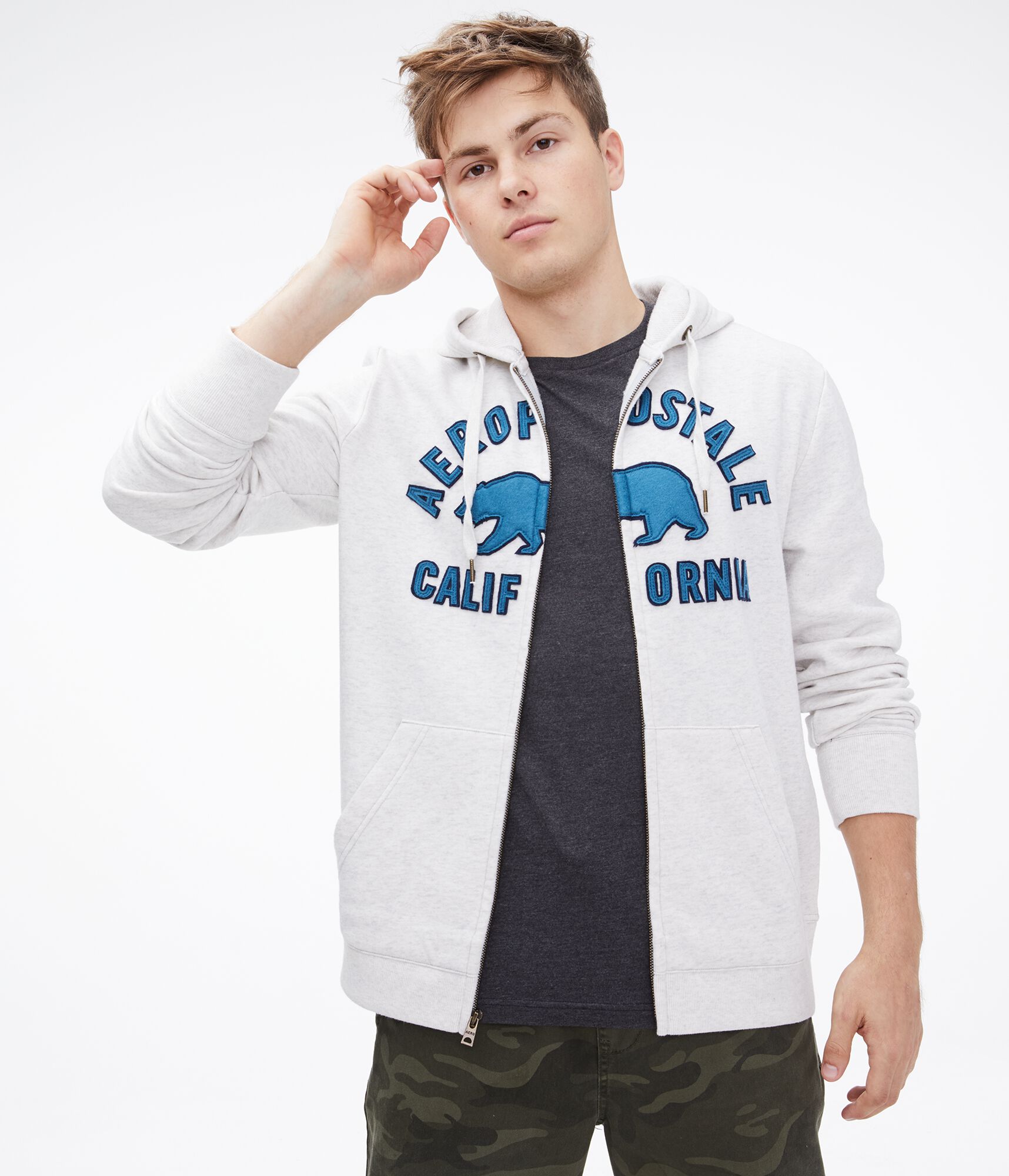 Aeropostale Bear Full-Zip Hoodie