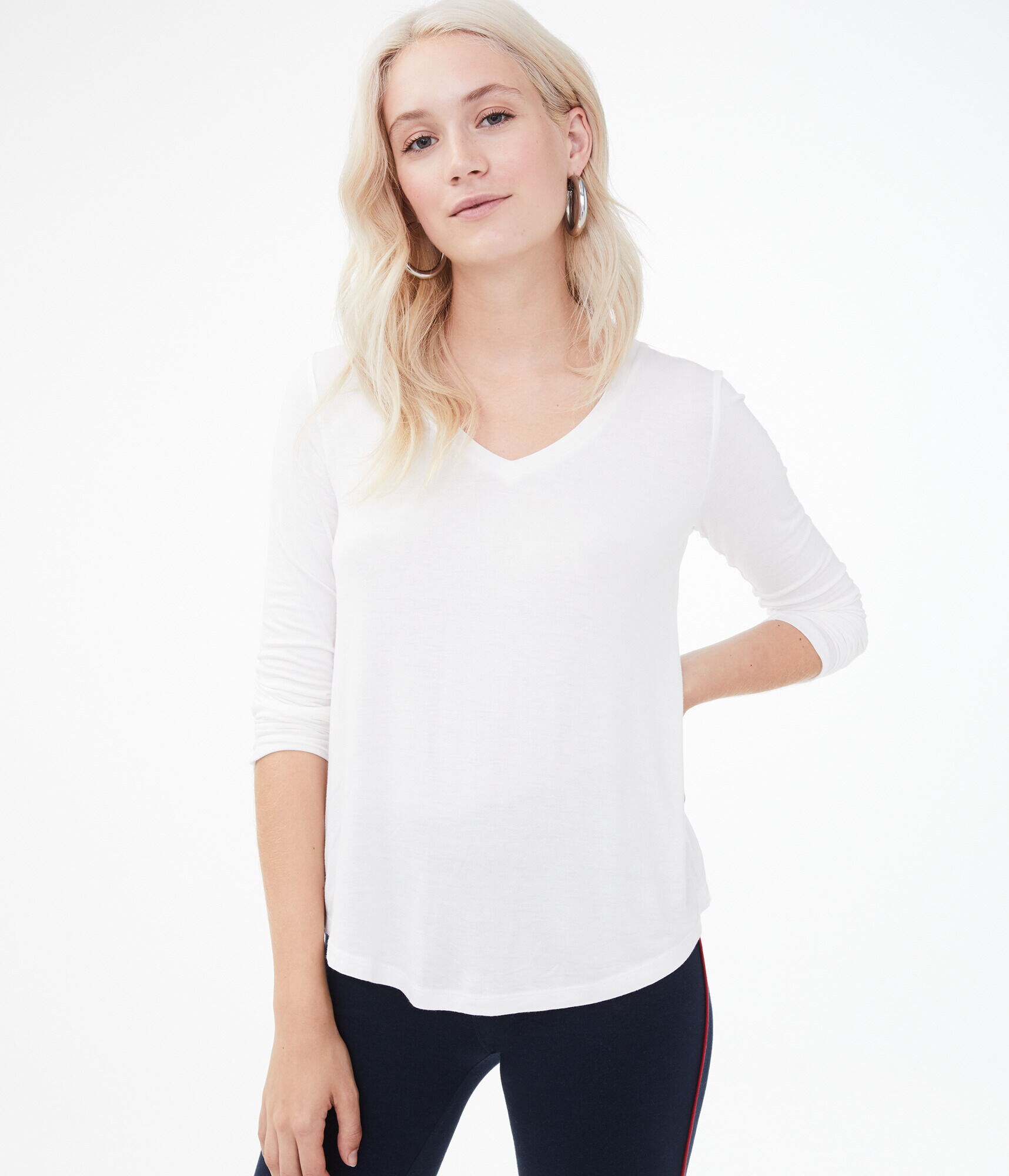 Long Sleeve Seriously Soft V-Neck Tee