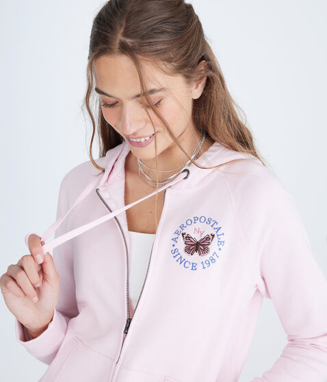 Aeropostale Butterfly Full-Zip Hoodie Aeropostale Butterfly Full-Zip Hoodie