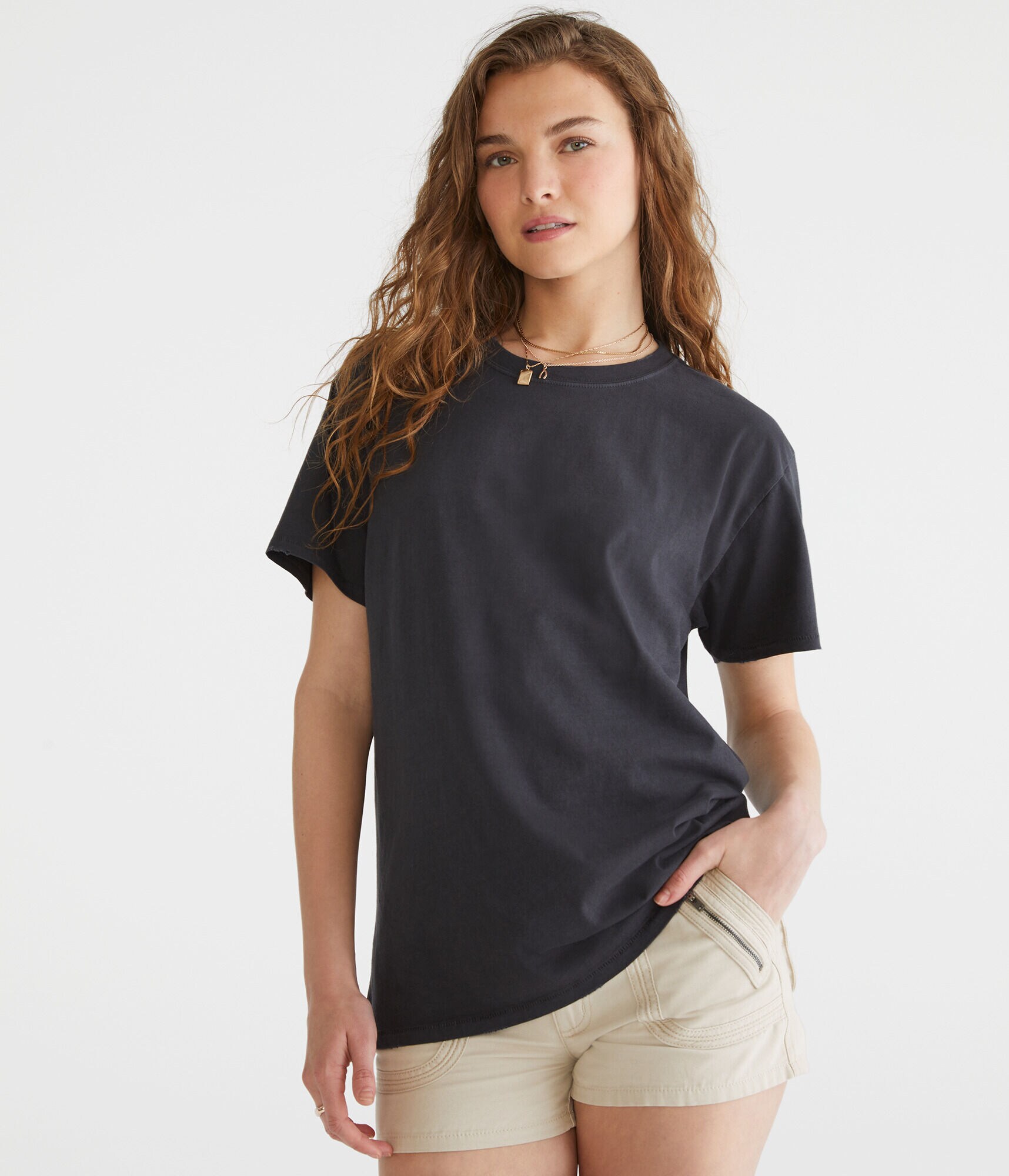 Washed Loose Fit Crew Tee