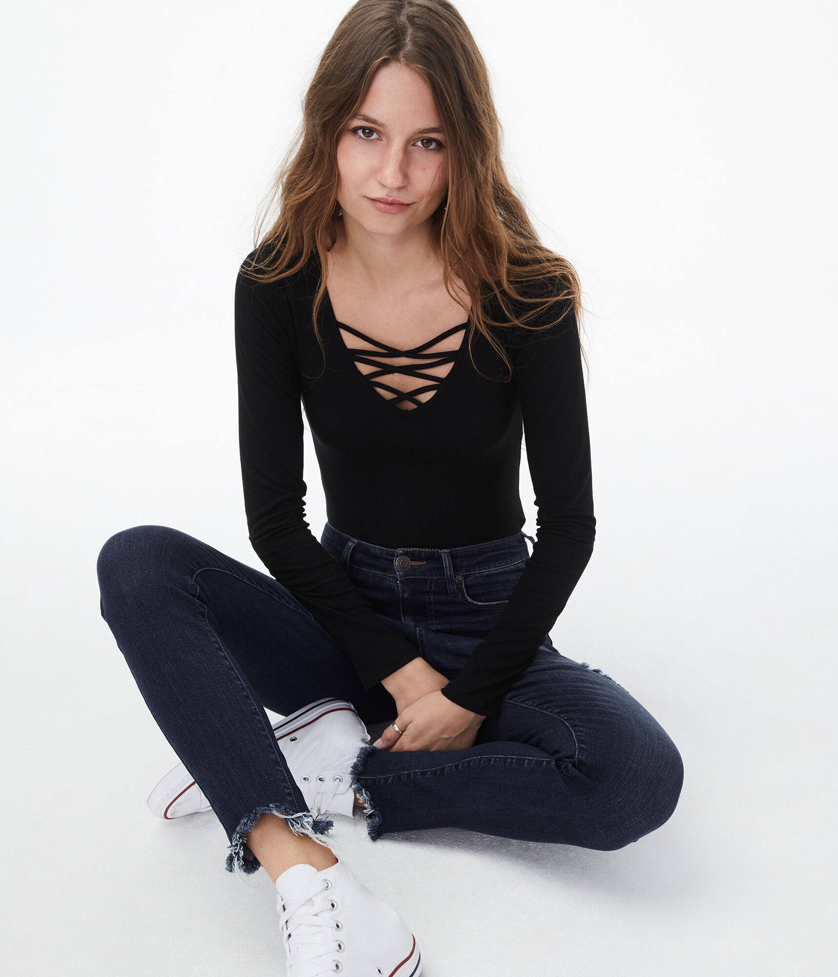 Long Sleeve Seriously Soft Strappy Bodycon Top