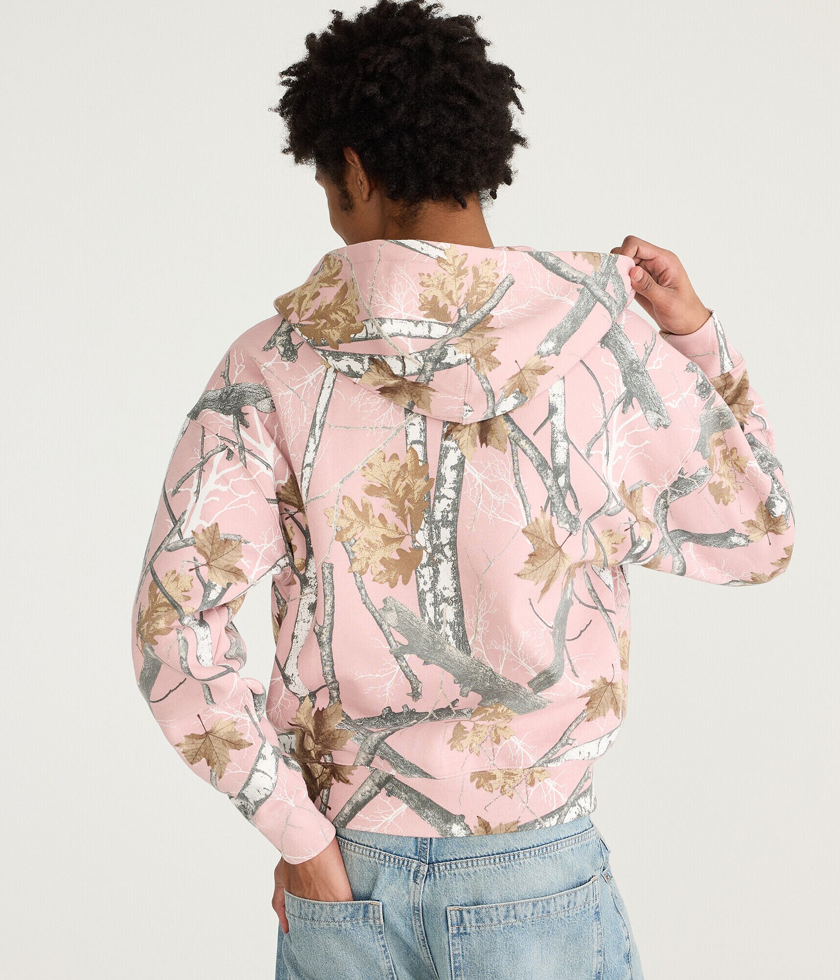 Cloud Soft Forest Camo Boxy Full-Zip Hoodie