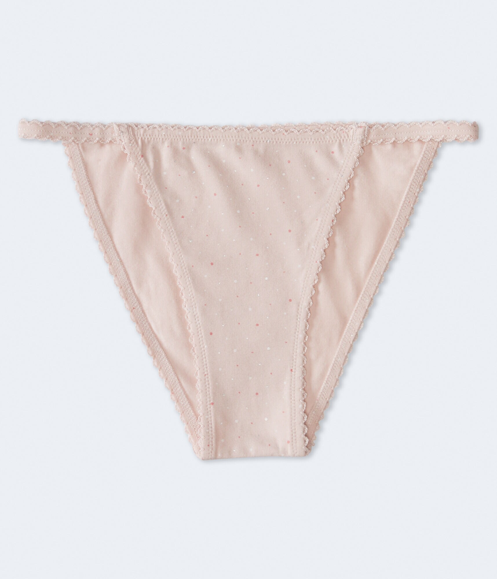 Tiny Dot Scallop-Trim Cheeky