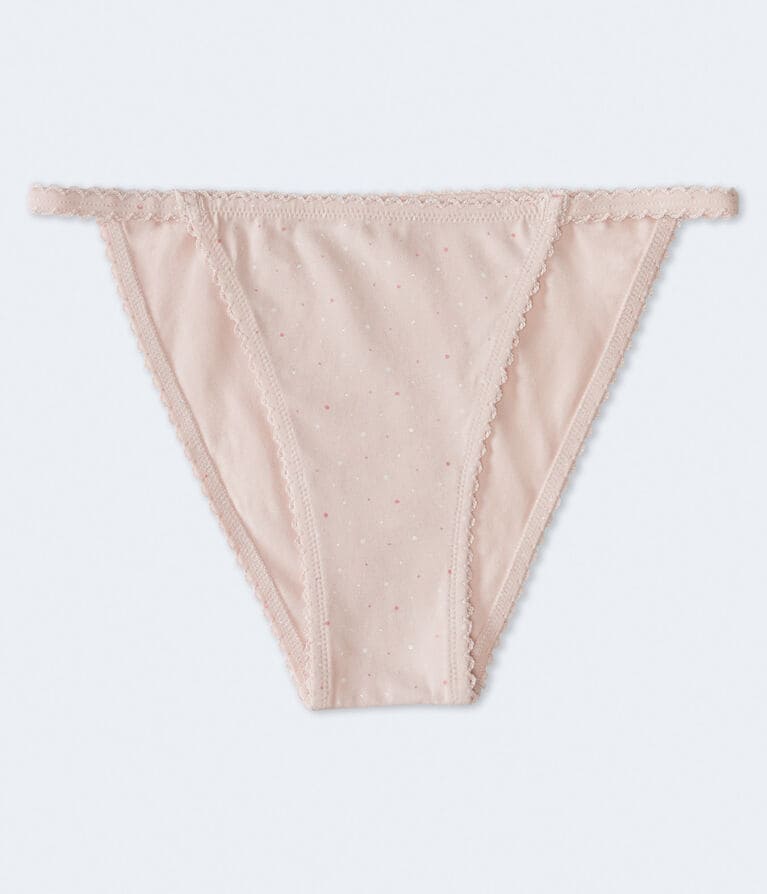 Tiny Dot Scallop-Trim Cheeky