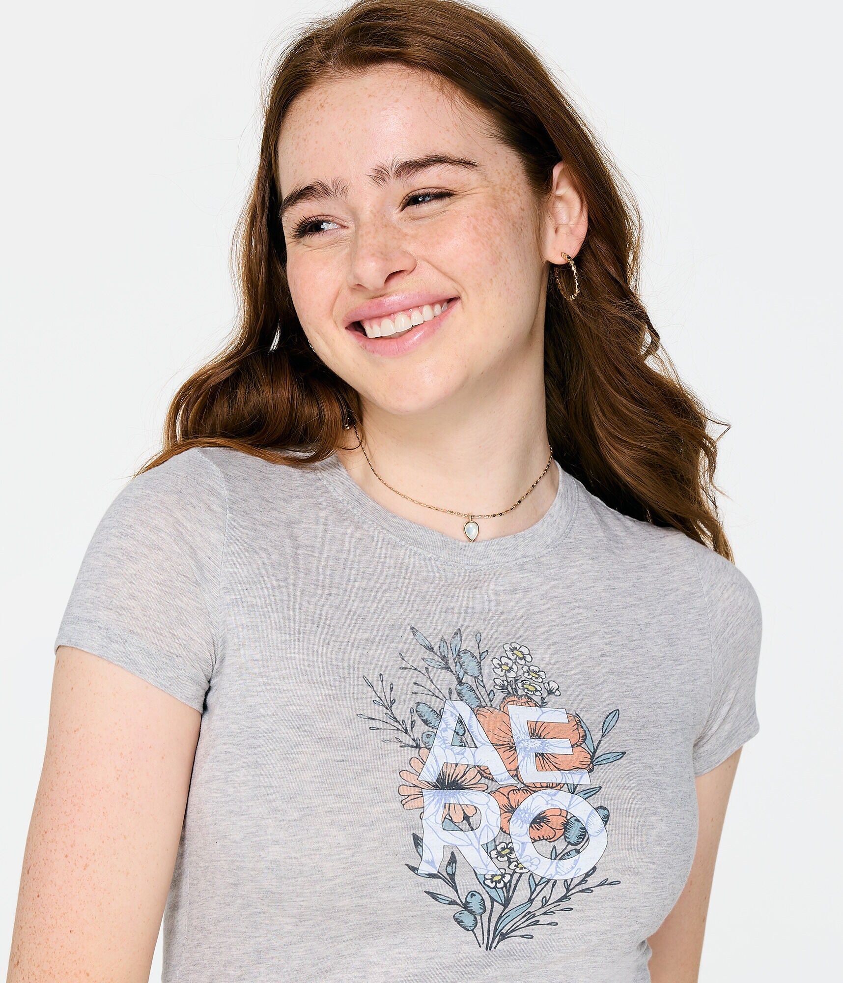 Stacked Aero Floral Graphic Tee