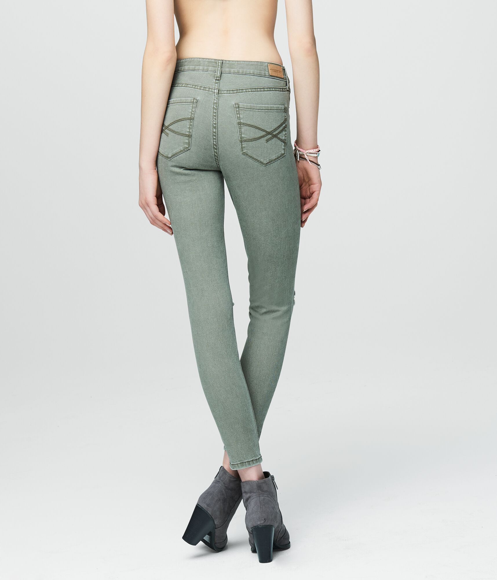 Seriously Stretchy Color Wash High-Waisted Ankle Jegging