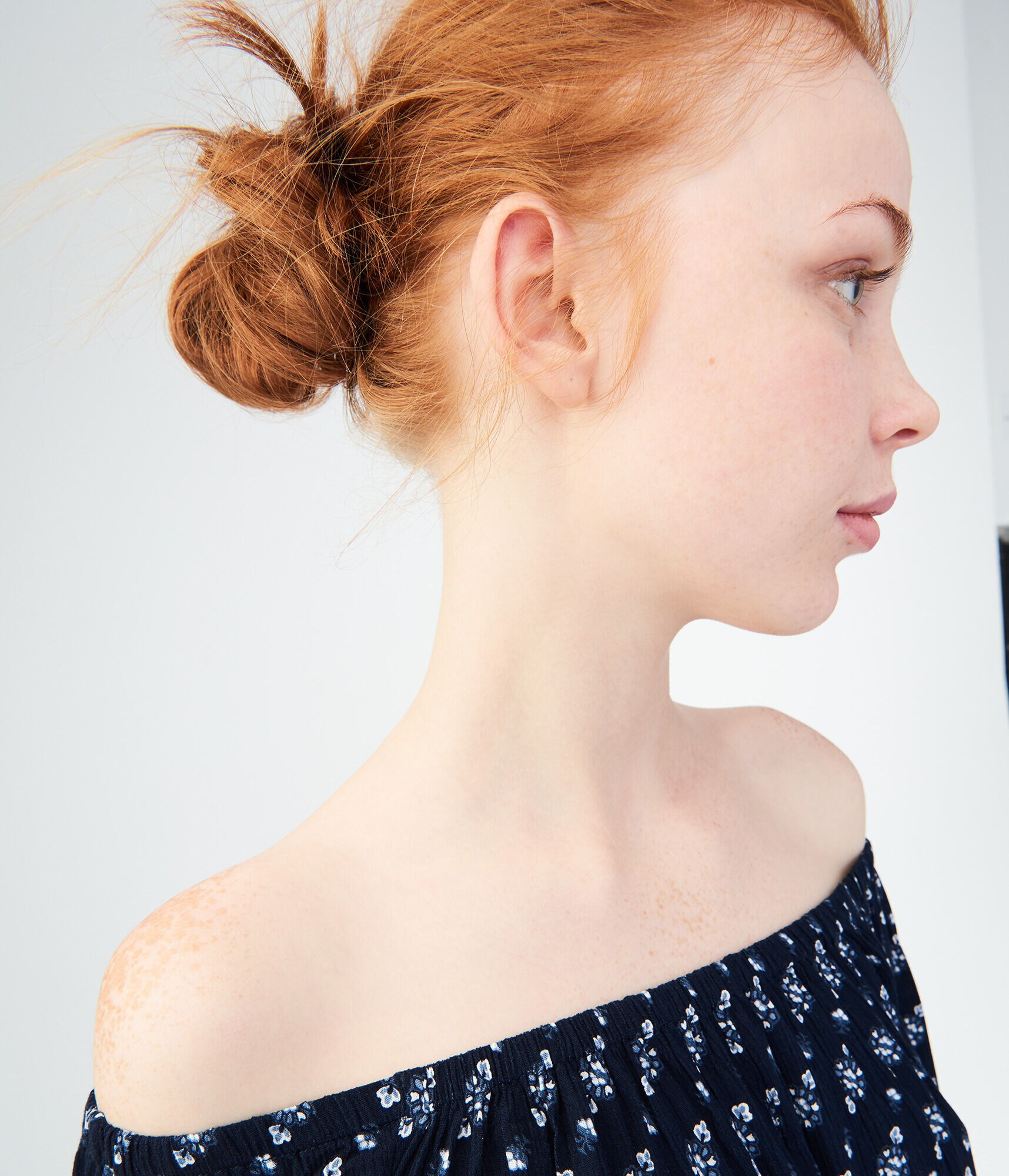 Long Sleeve Floral Off-The-Shoulder Top