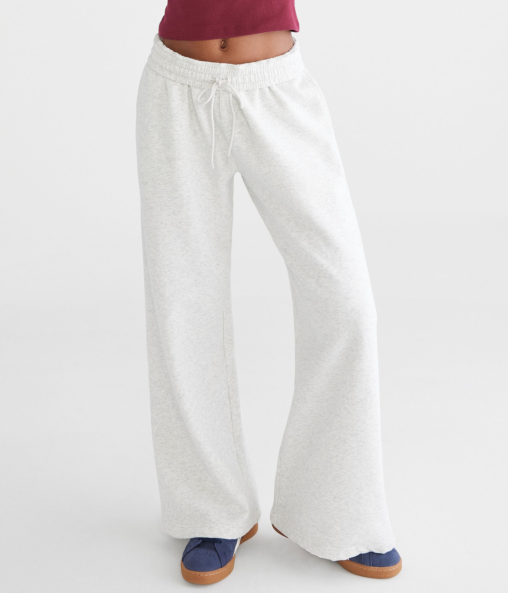 Mid-Rise Wide Leg Sweatpants