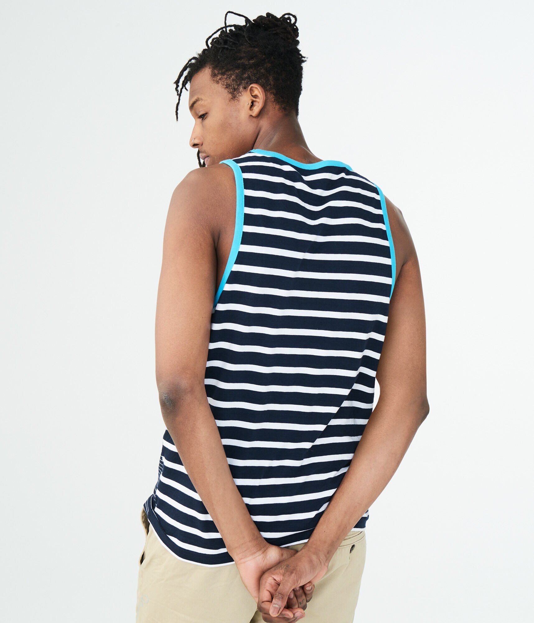 Nautical Stripe Pocket Tank