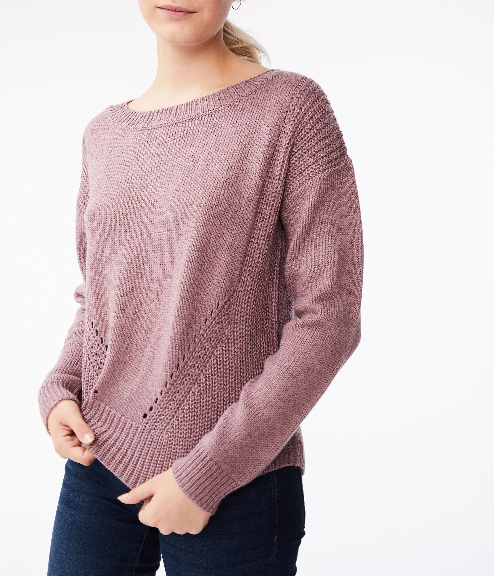 Mixed Pointelle Sweater