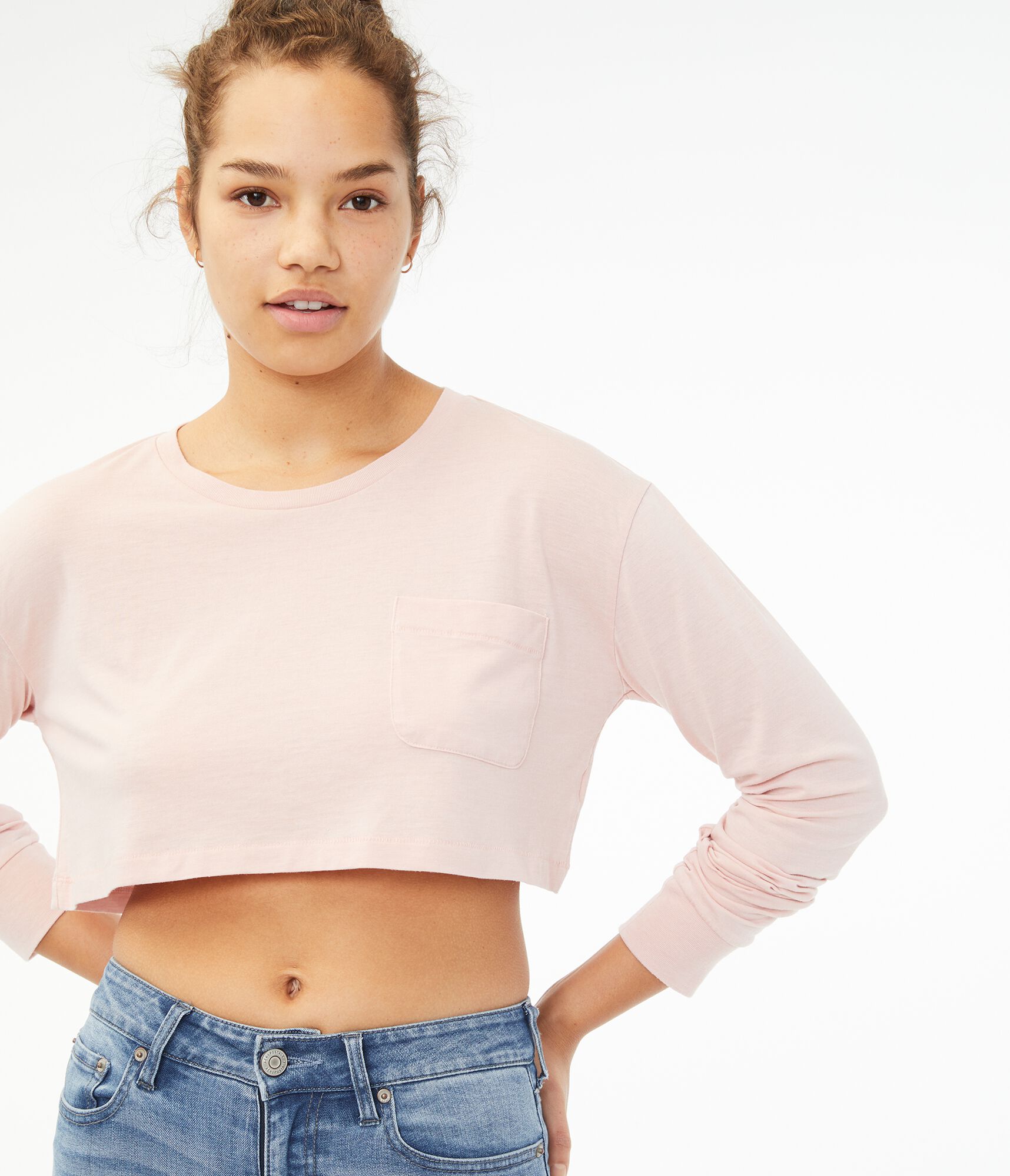 Burnout Cropped Crew Tee