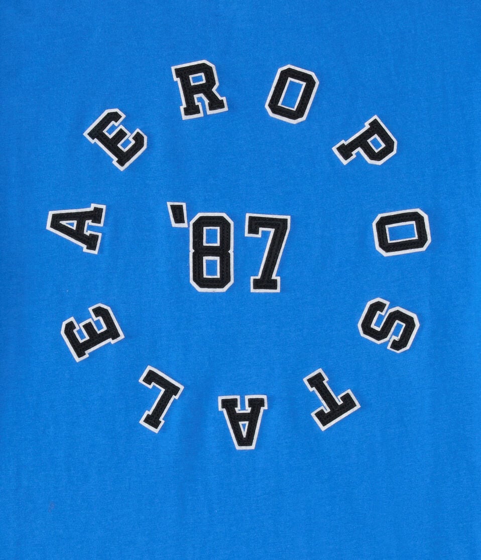 Aeropostale 87 Circle Appliqué Graphic Tee