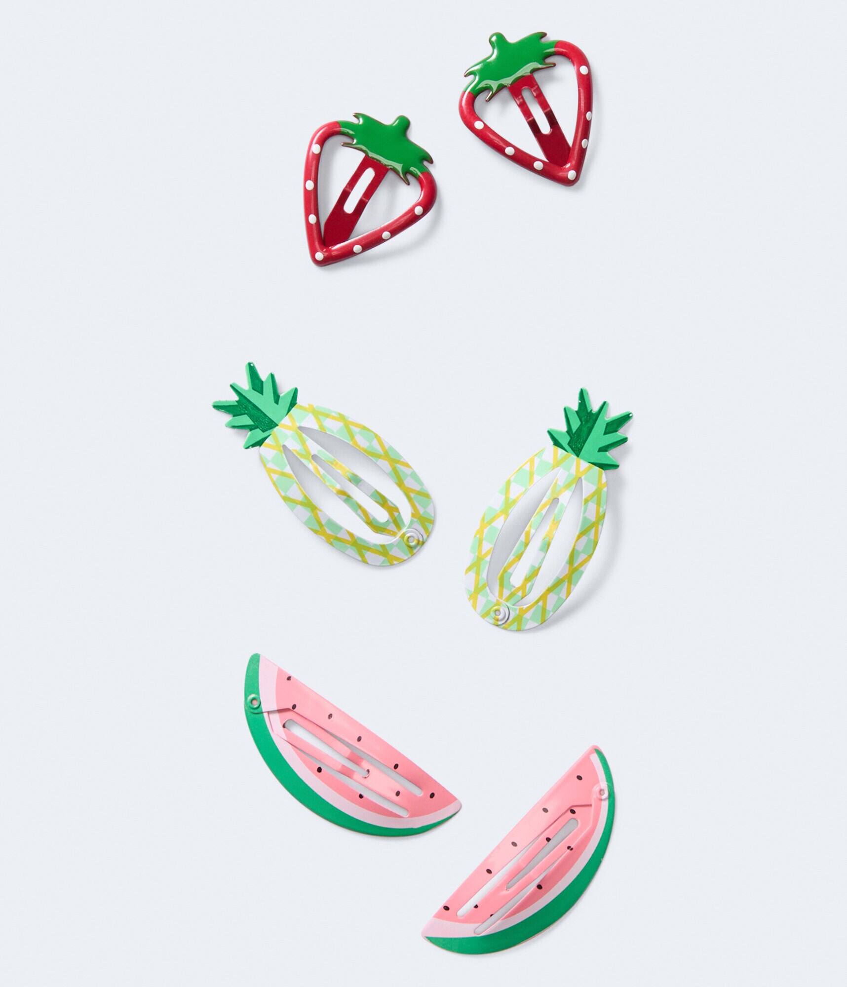 Summer Fruit Snap Hair Clip 6-Pack
