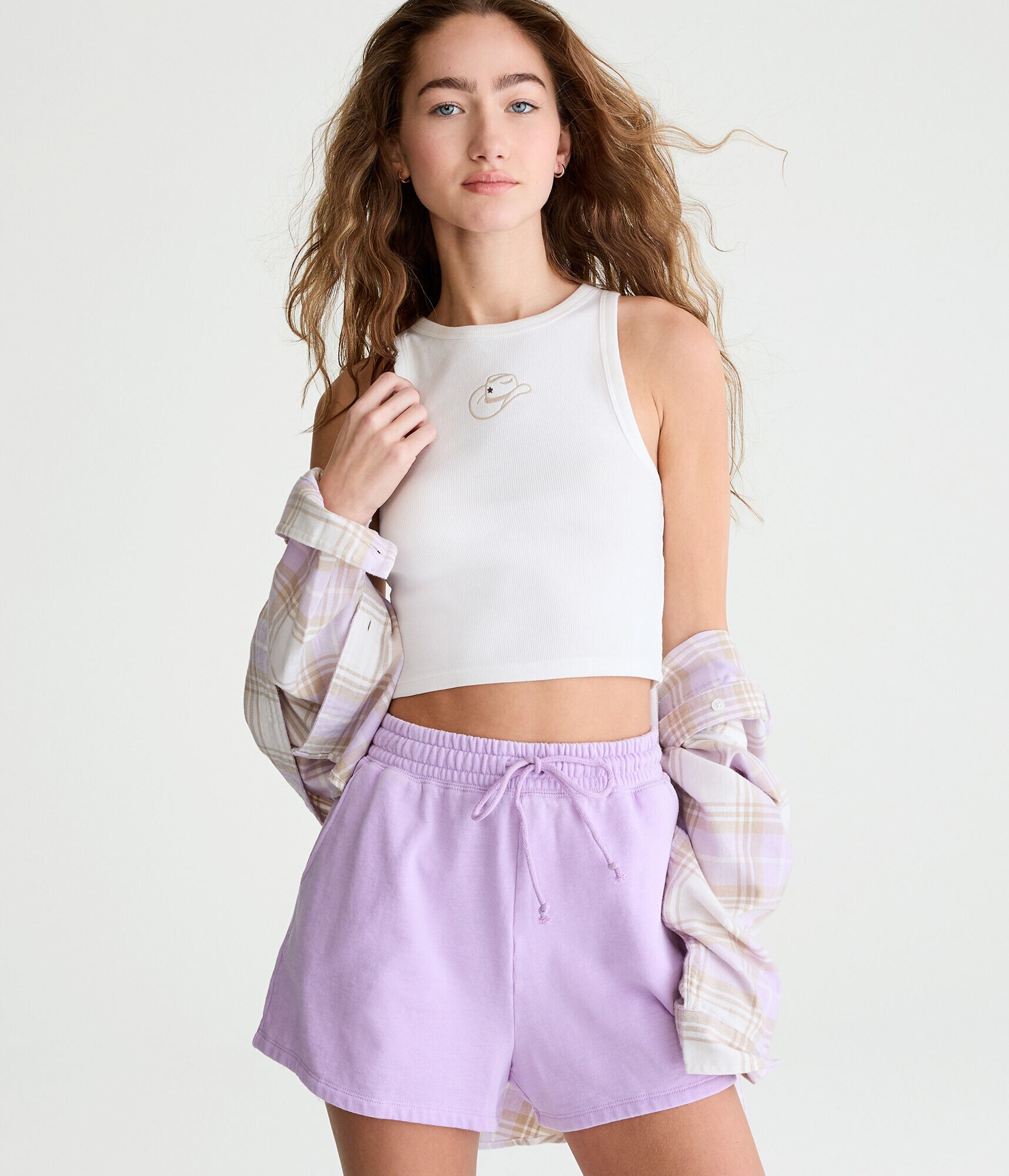 Slouchy High-Rise Fleece Shorts