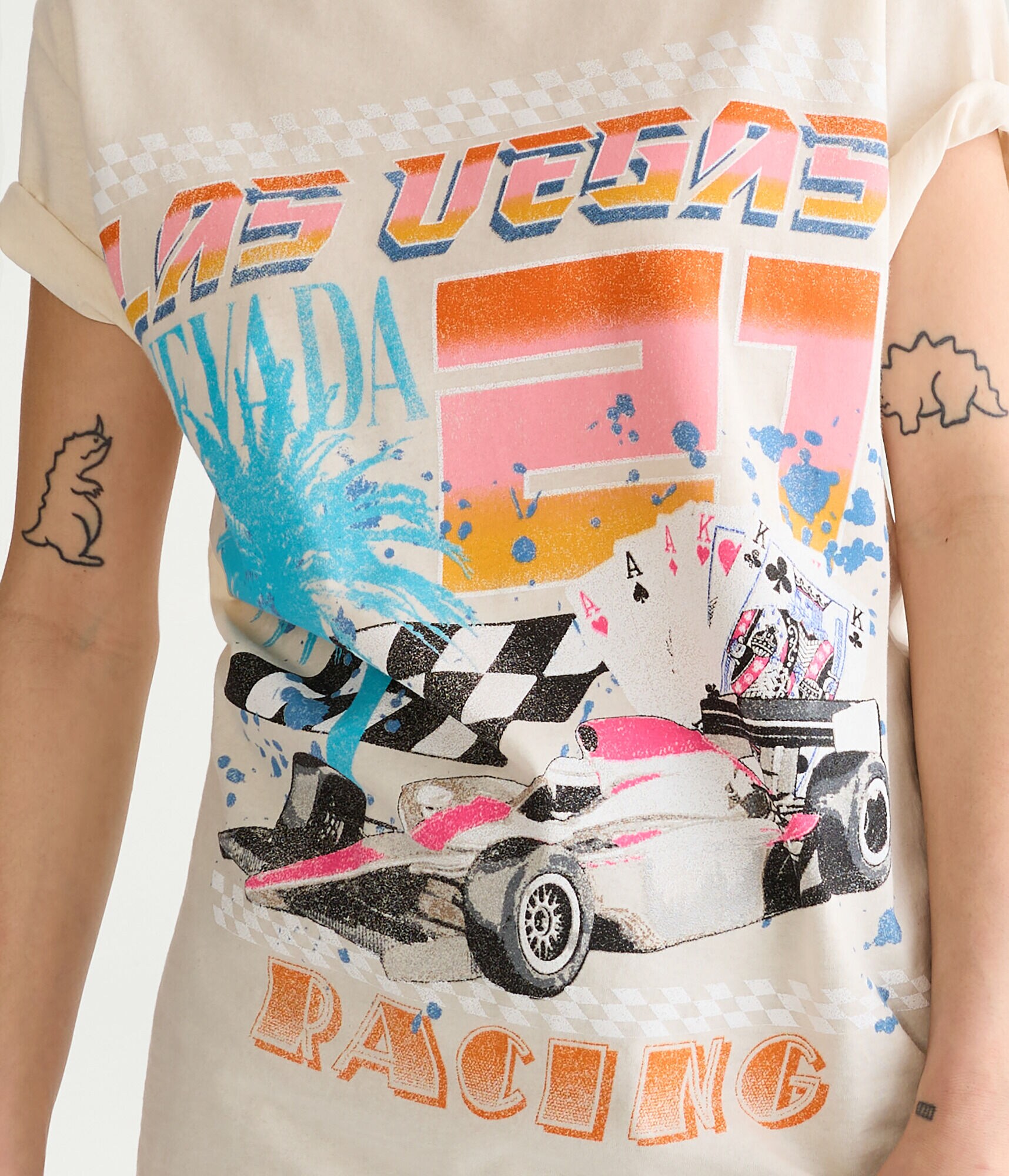 Las Vegas Racing Boyfriend Graphic Tee