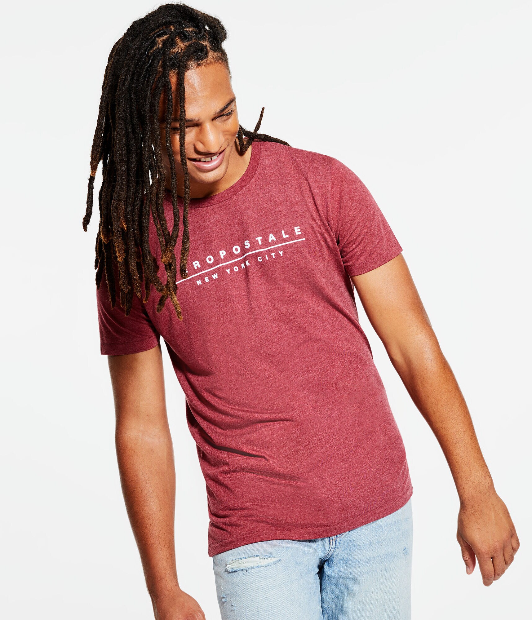 Aeropostale New York City Flocked Graphic Tee