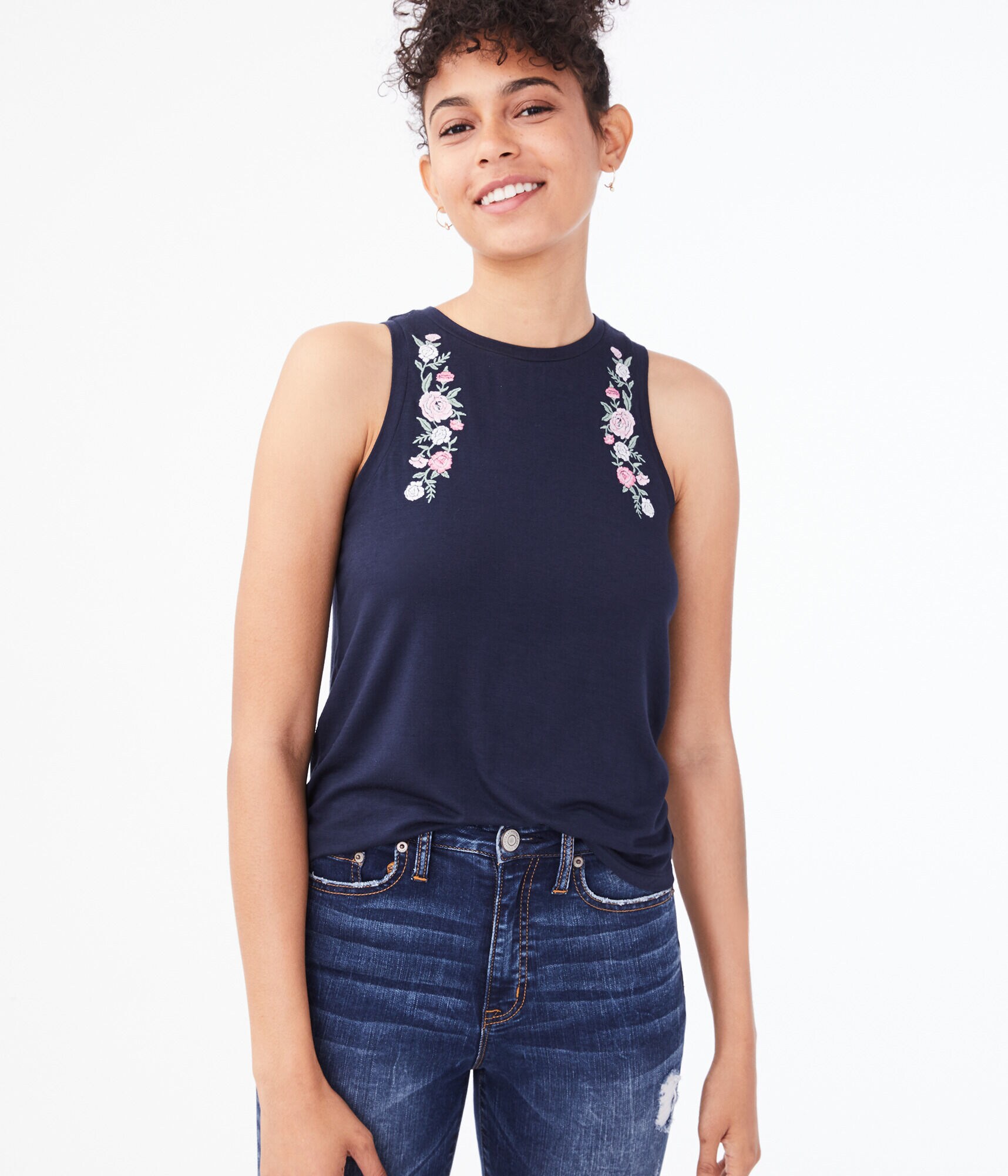 aeropostale embroidered jeans