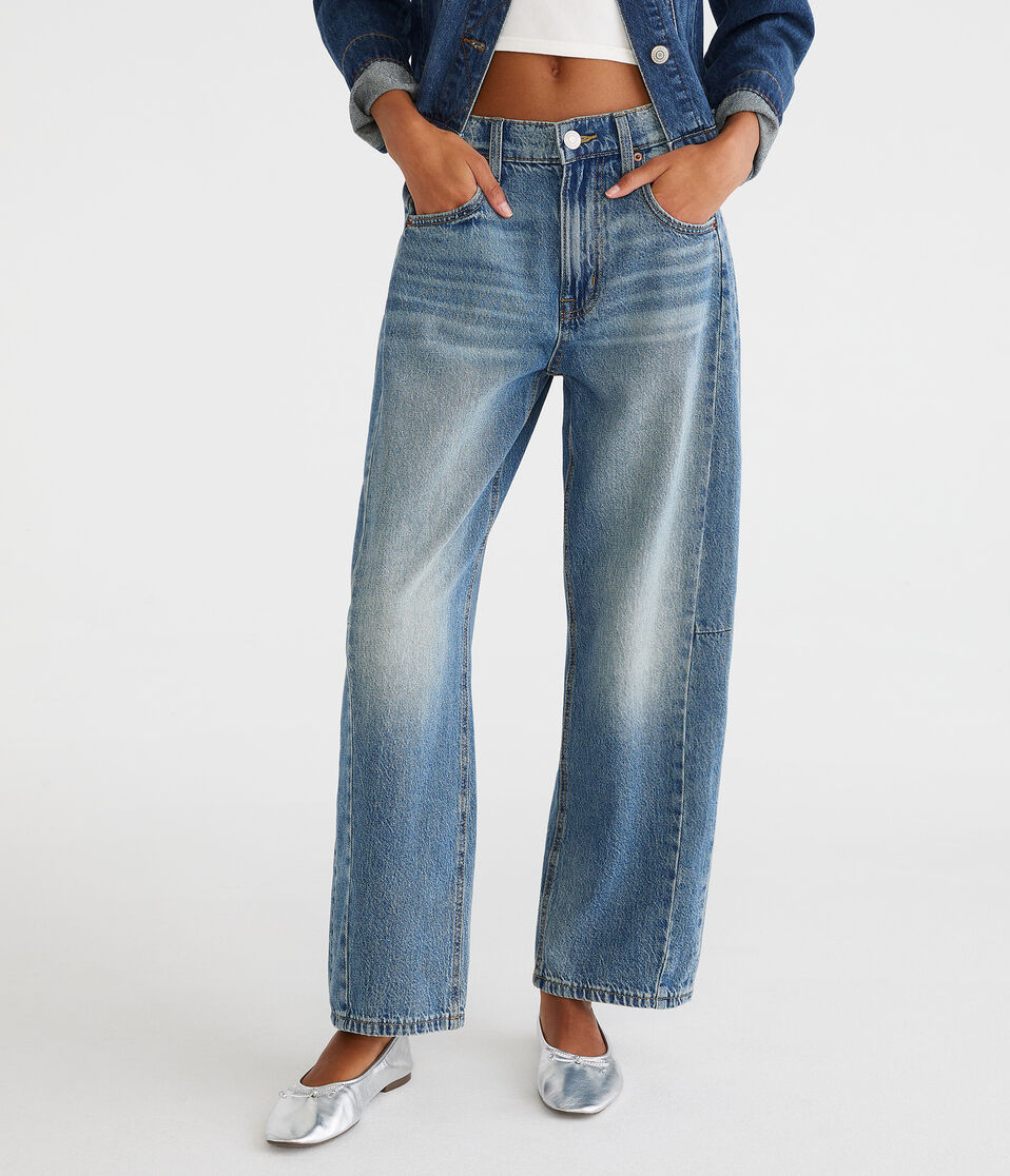 Mid-Rise Barrel Leg Jean - SKU MERGED TO 87012495