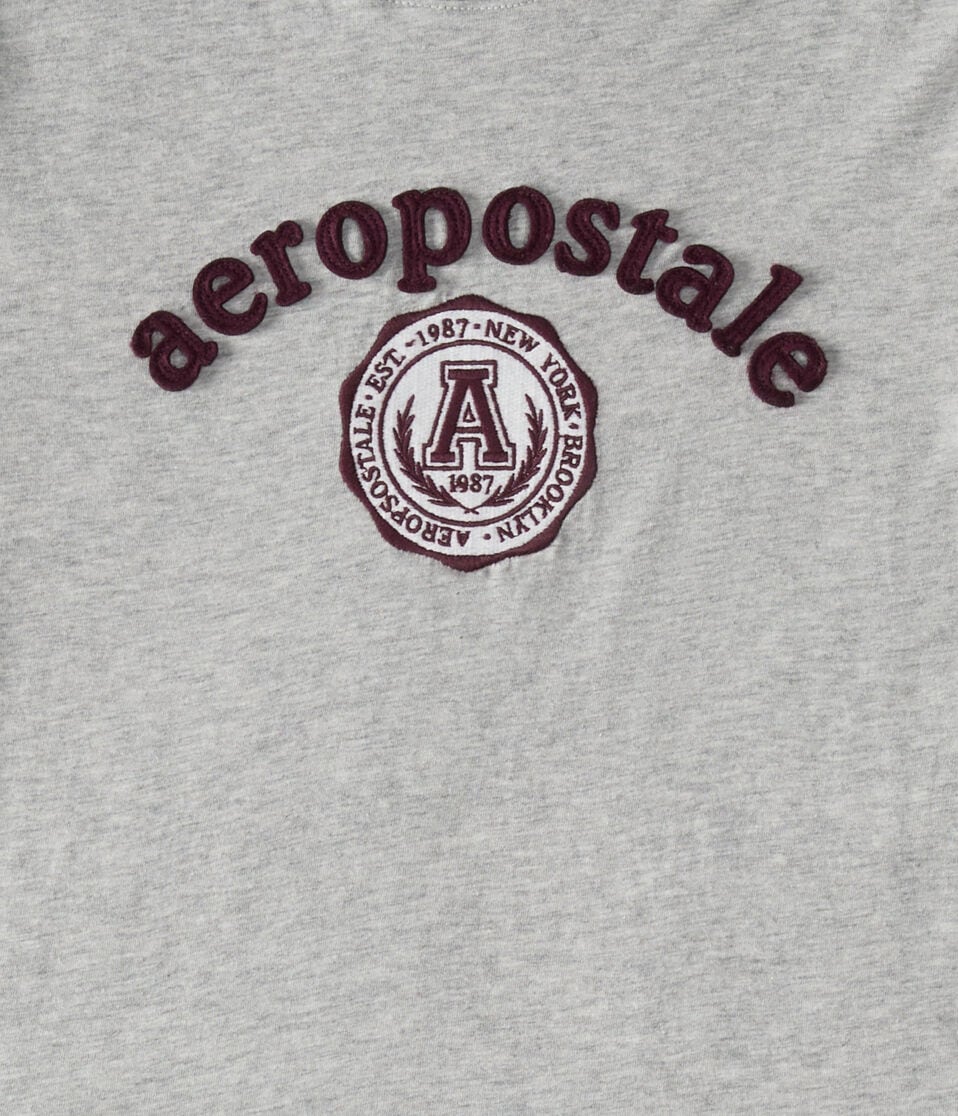 Aeropostale Circle Crest Appliqué Graphic Tee