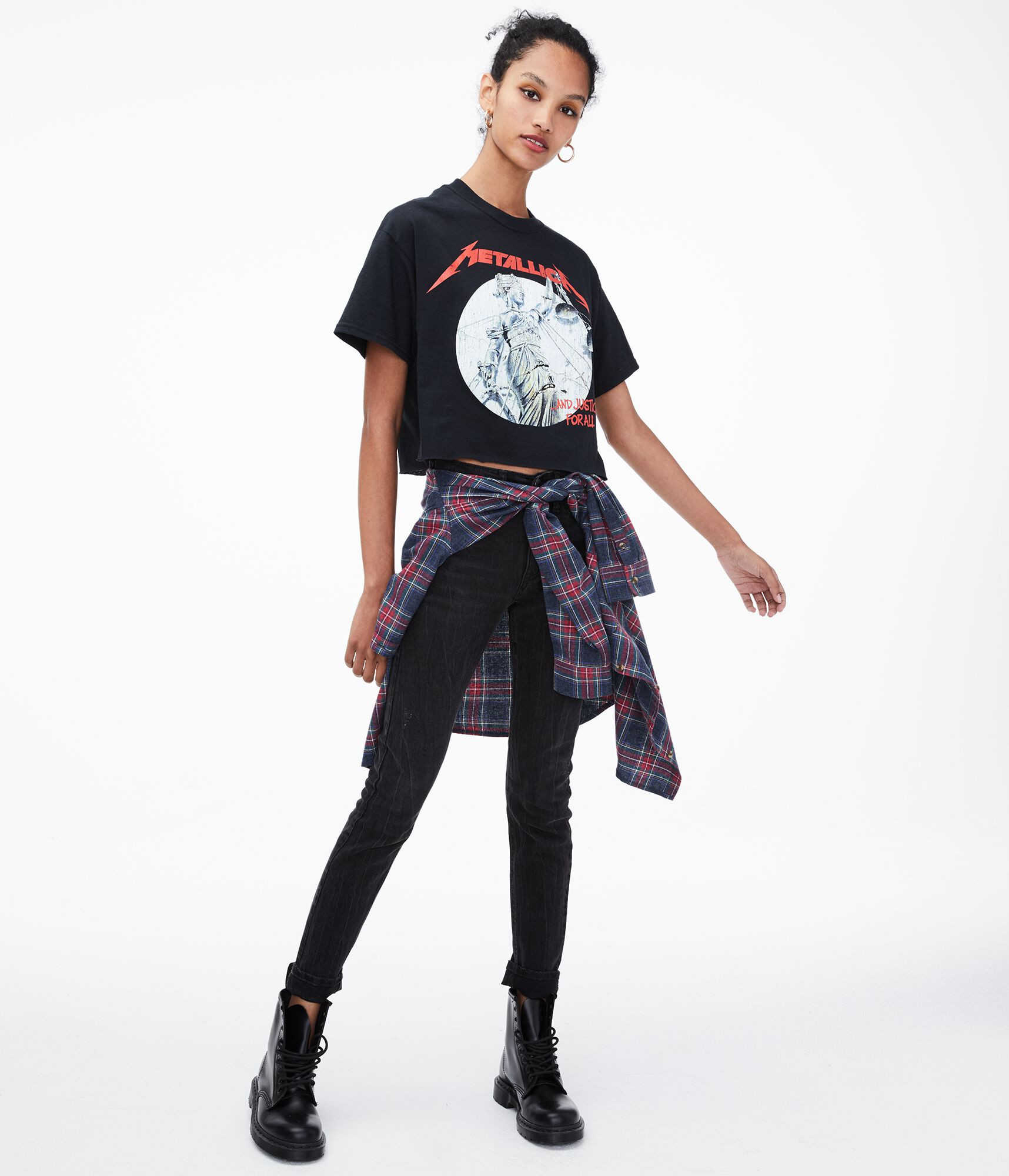 And Justice For All Metallica Cropped Graphic Tee