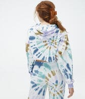 Tie-Dye Cropped Boyfriend Pullover Hoodie