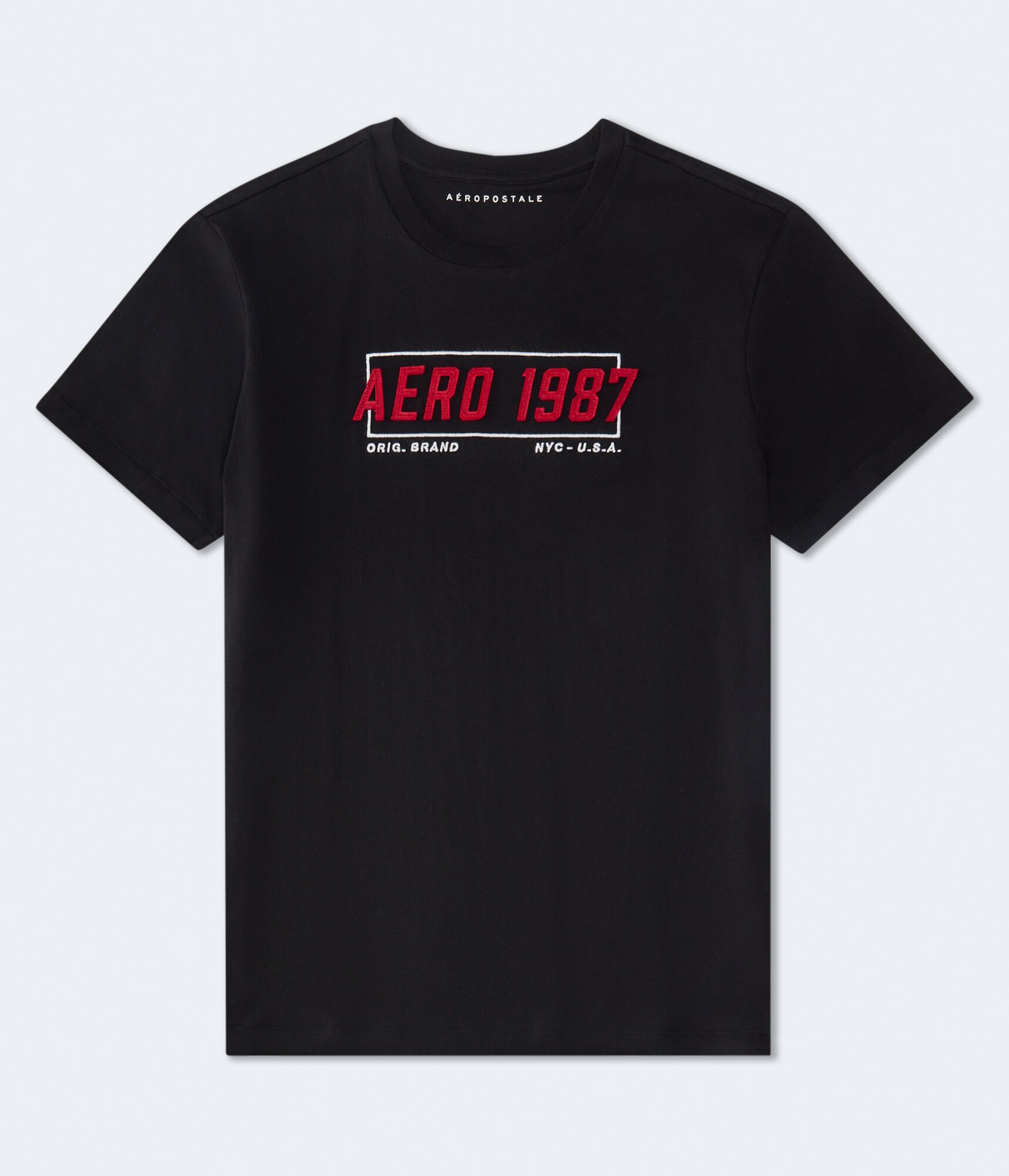 Aeropostale 1987 Box Logo Appliqu&eacute; Graphic Tee
