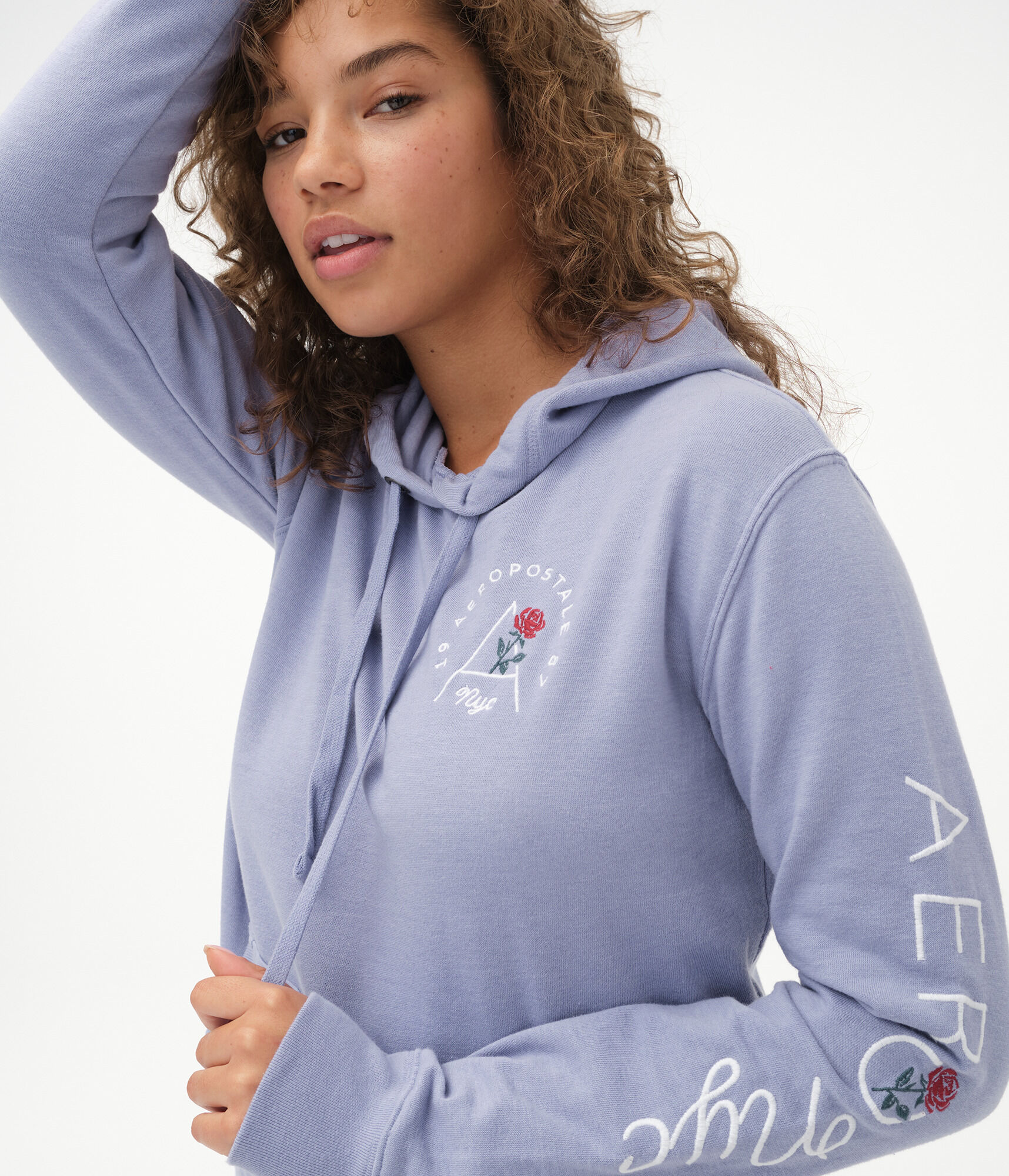 Aeropostale Flower Circle Pullover Hoodie