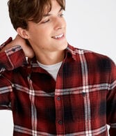 Long Sleeve Heavy Plaid Flannel Shirt