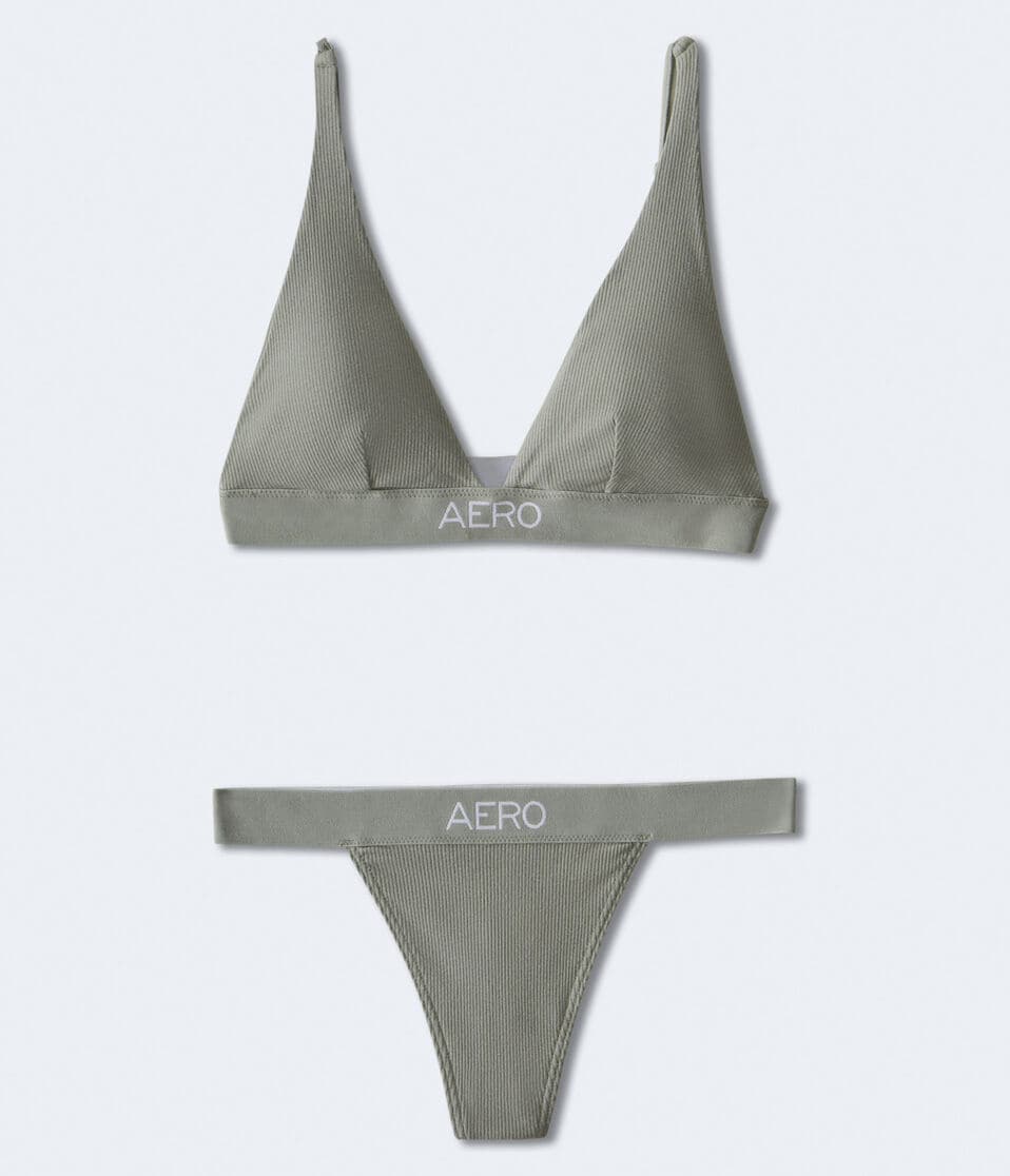 Triangle Logo Plunge Bralette