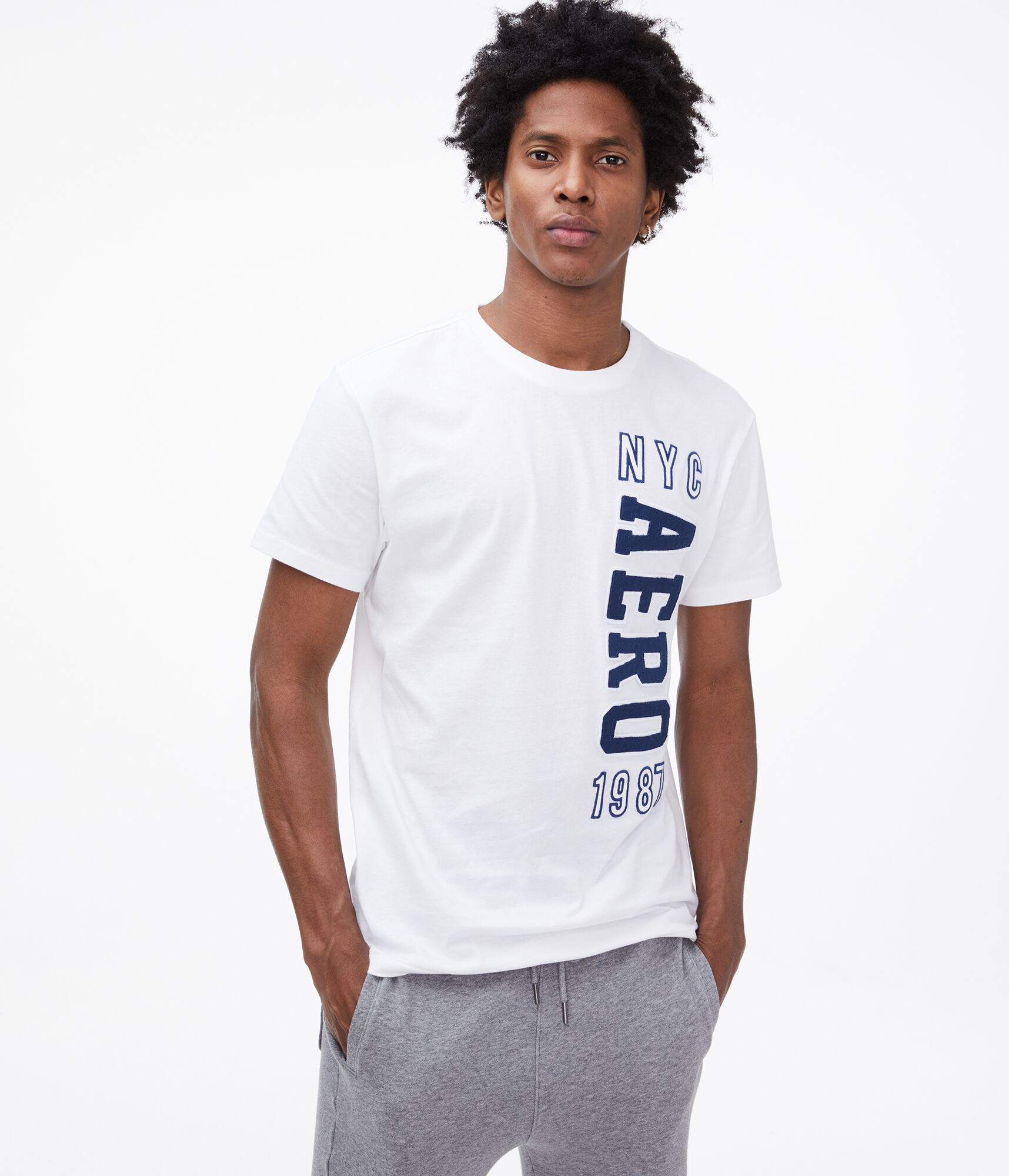 Vertical Aero Logo Appliqu&eacute; Graphic Tee