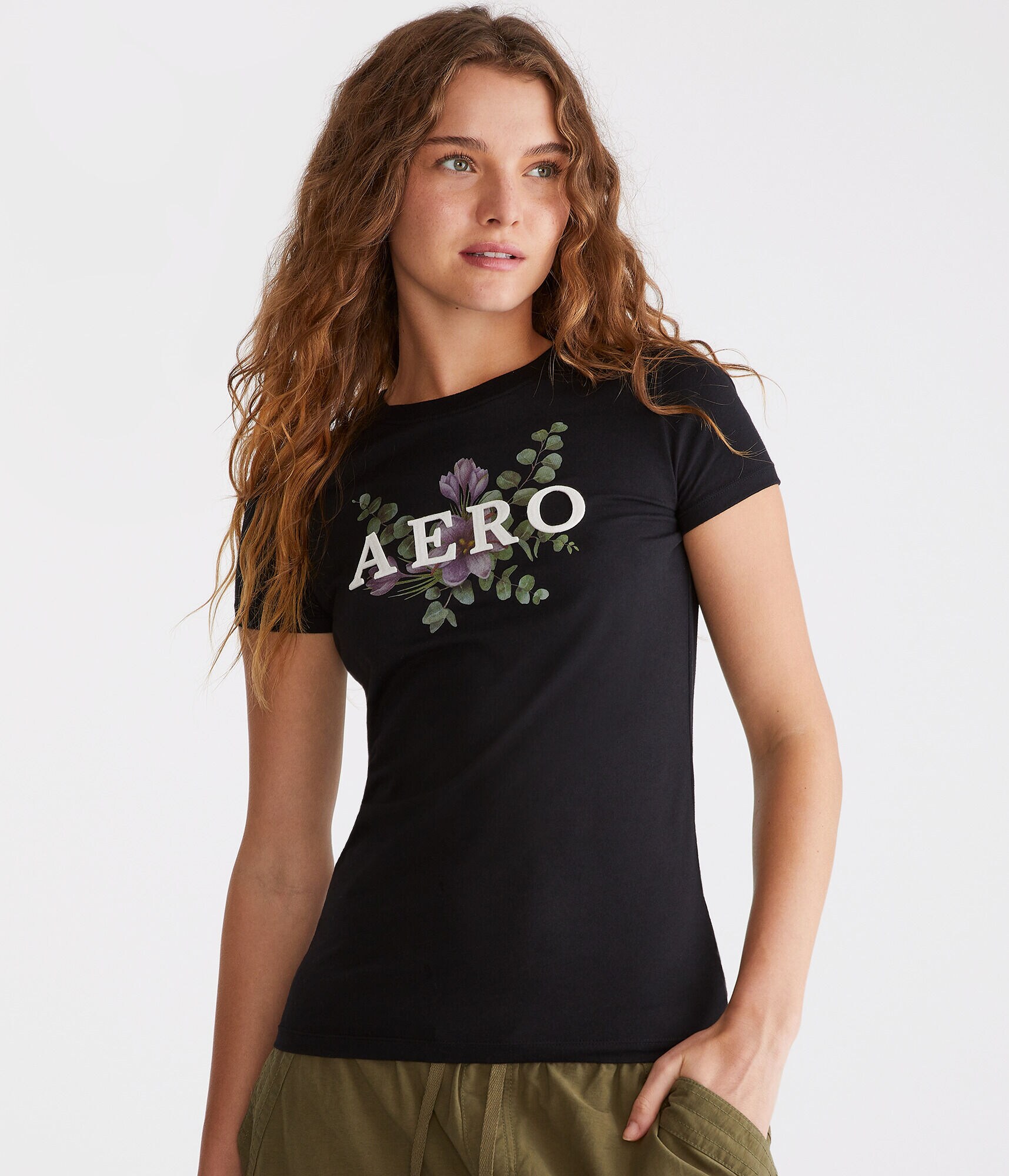 Aero Floral Appliqu&eacute; Graphic Tee