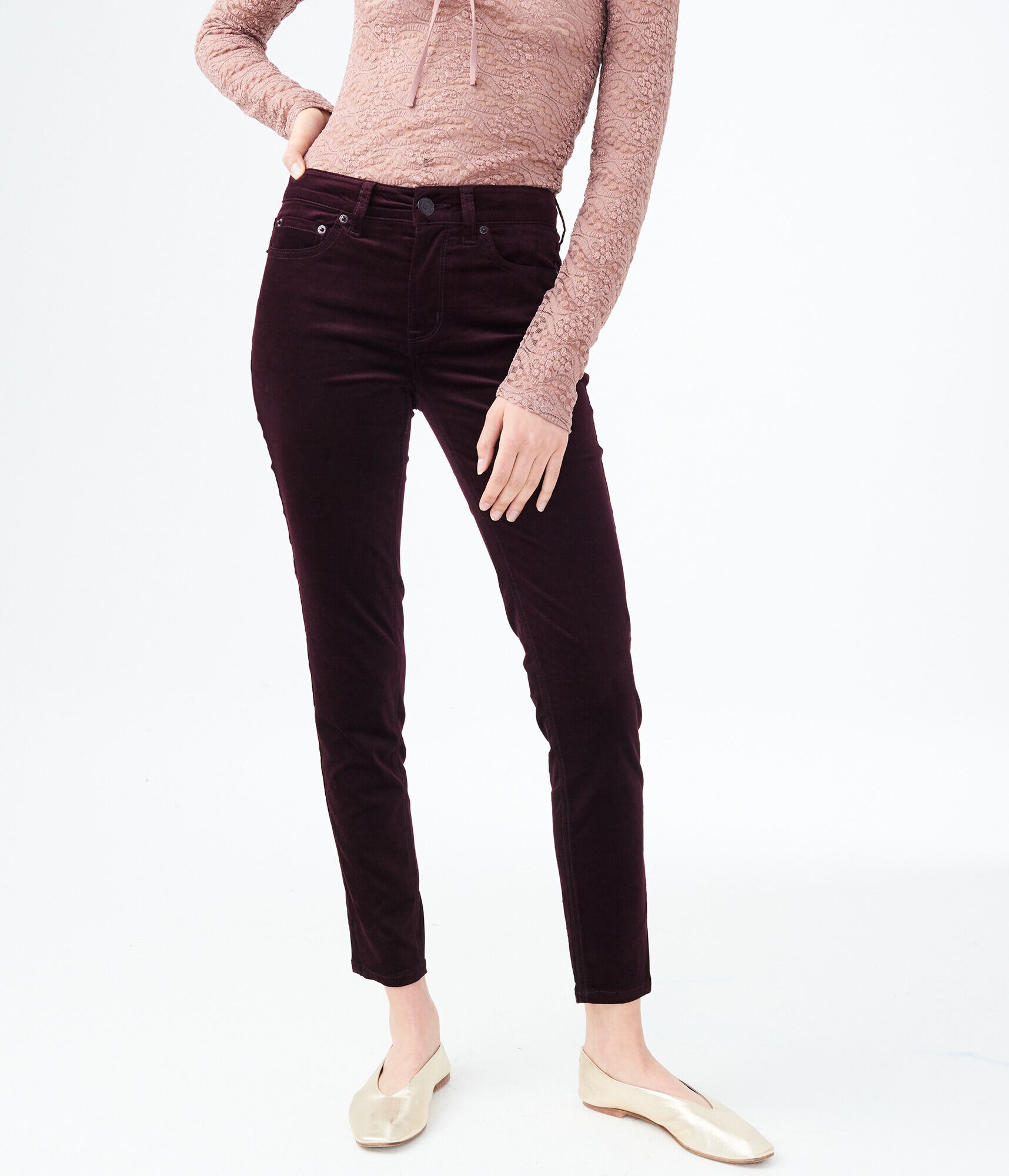 high waisted velvet flare pants