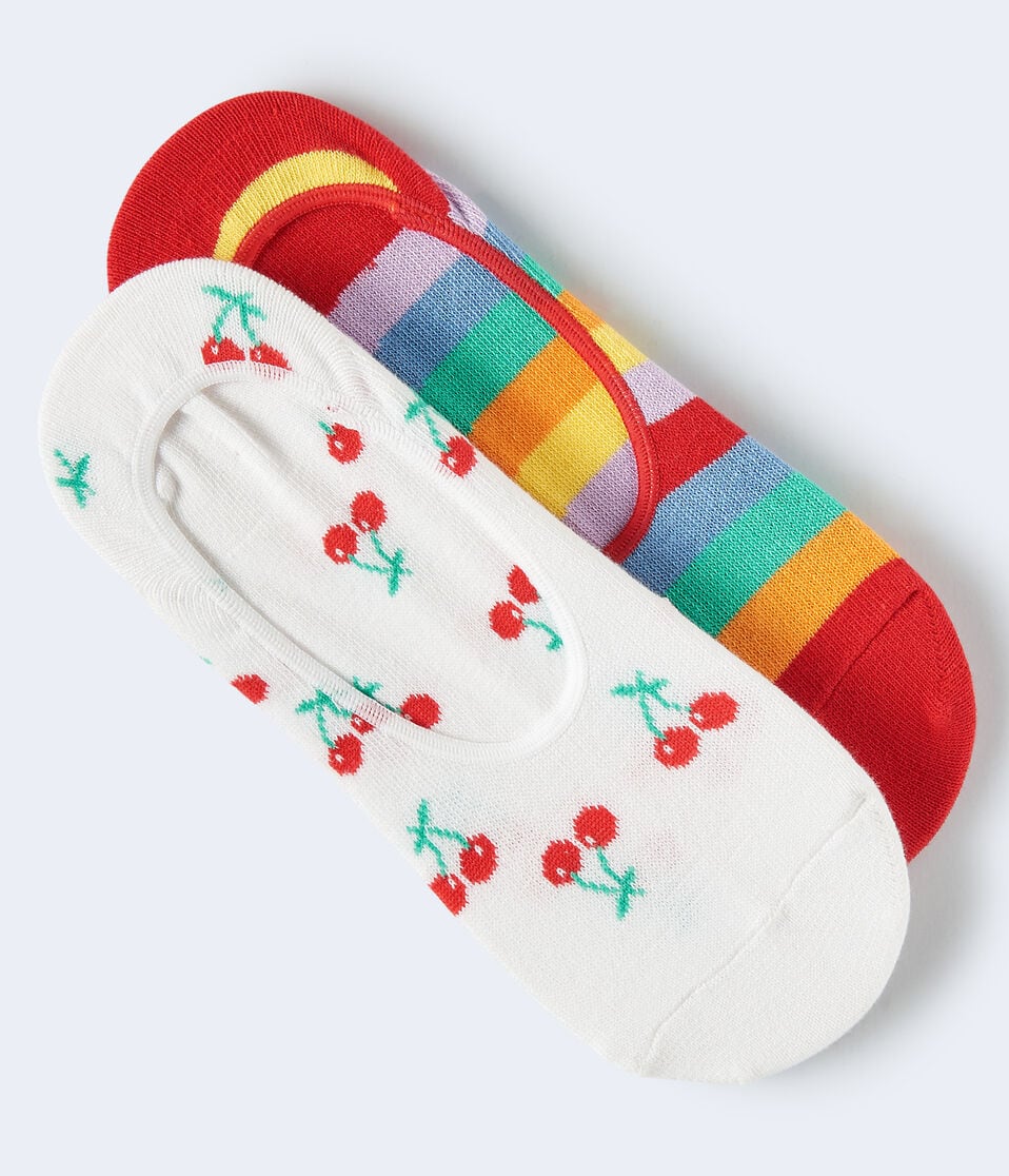 Cherry No-Show Sock 2-Pack