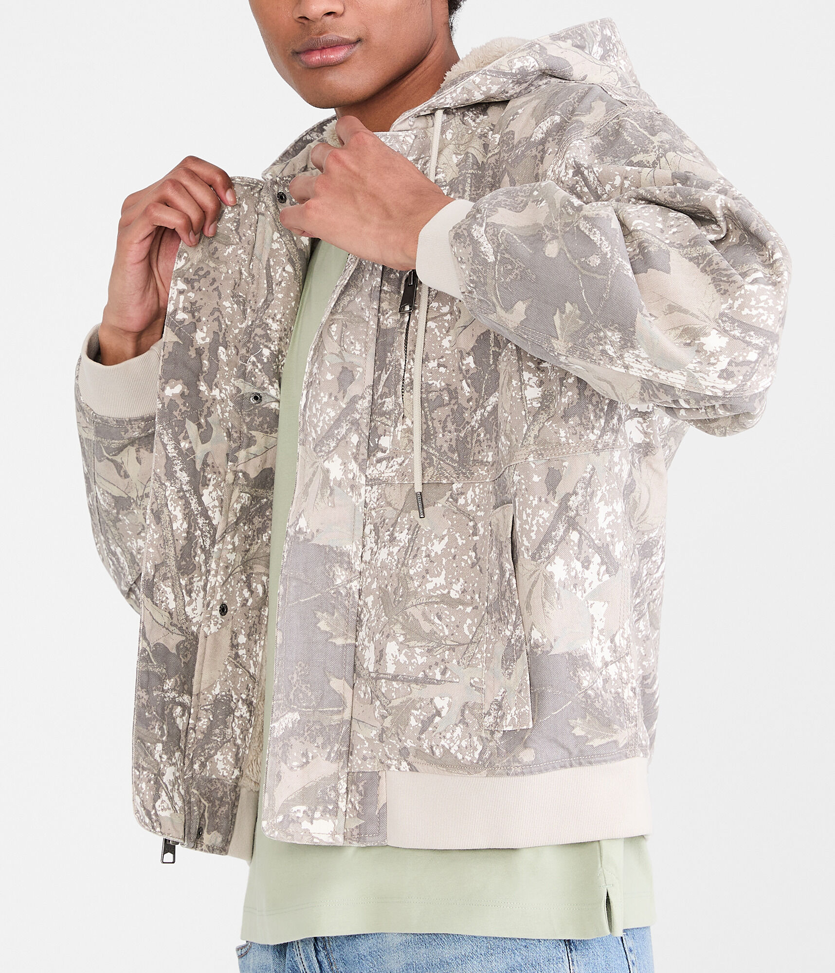 Forest Camo Hooded Workwear Jacket