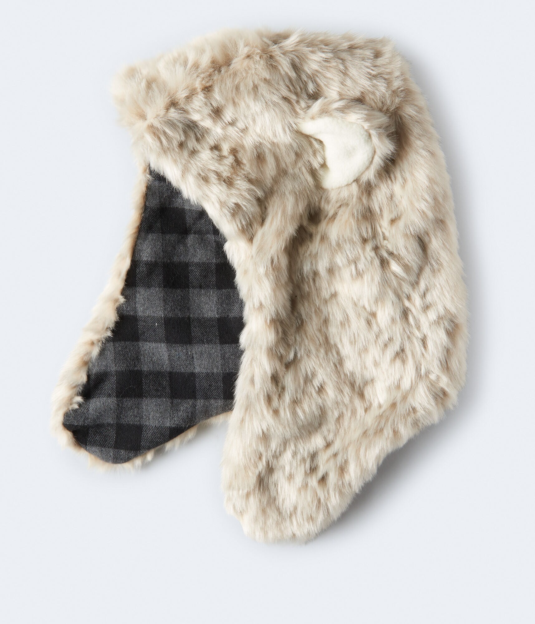 Snow Leopard Faux Fur Trapper Hat