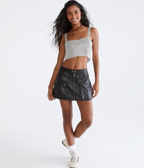 Chain Mail Cropped Party Top