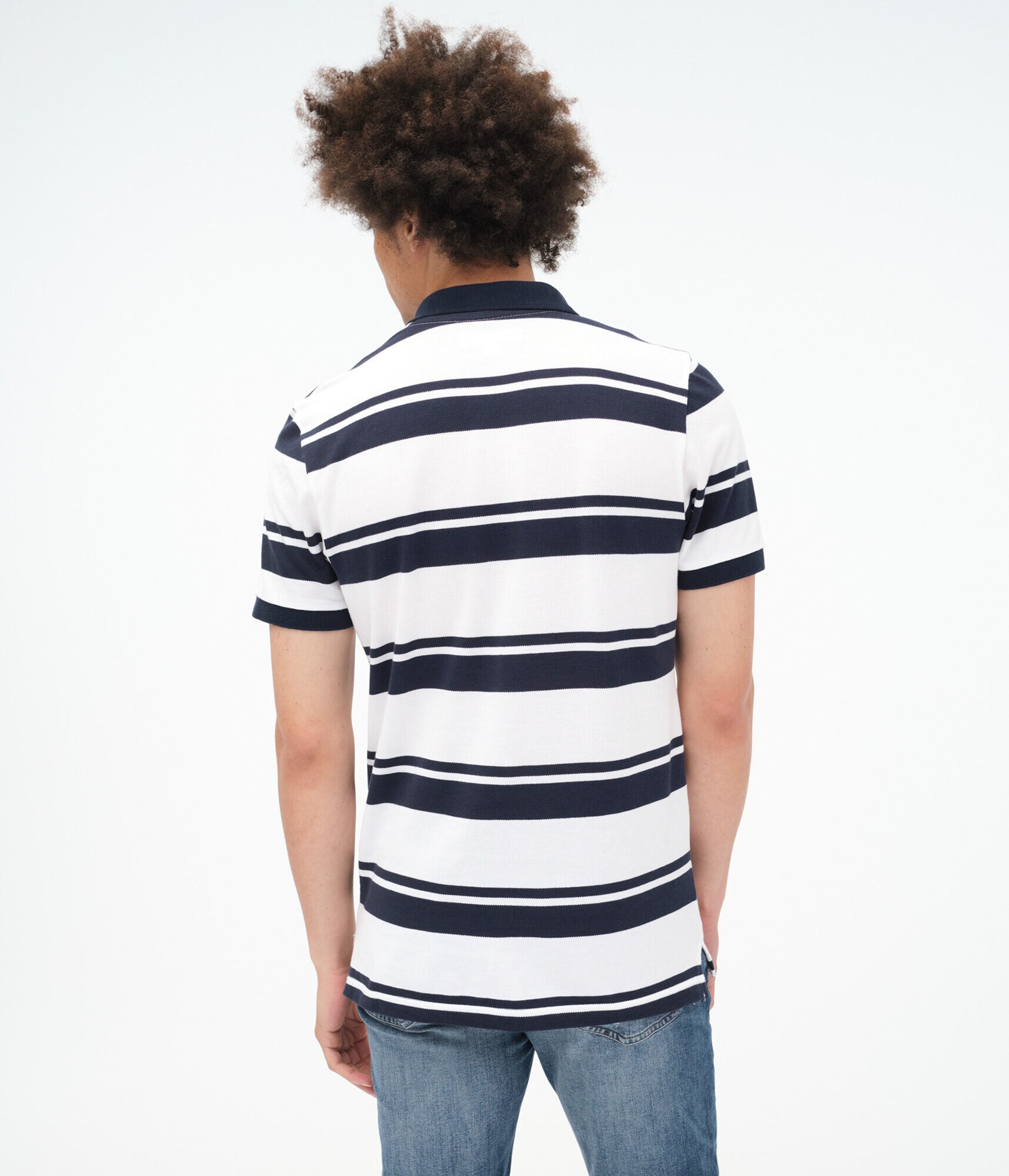 Mixed Stripe Piqu&eacute; Polo