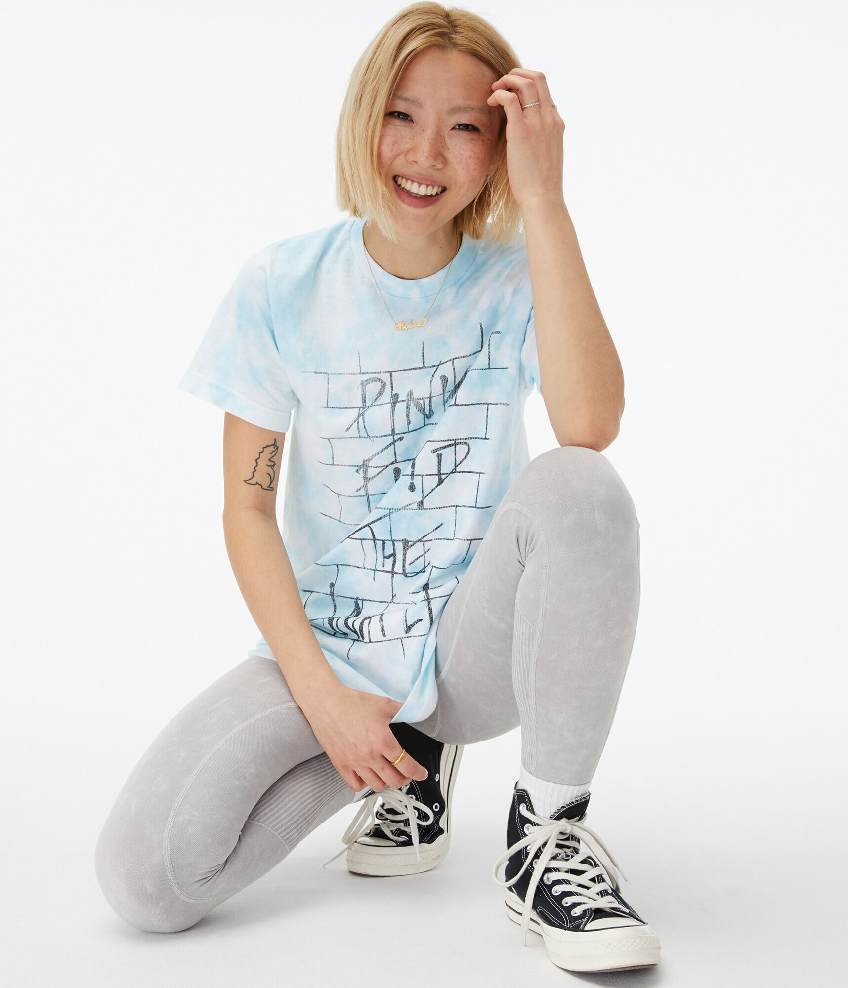 Pink Floyd The Wall Tie-Dye Boyfriend Graphic Tee