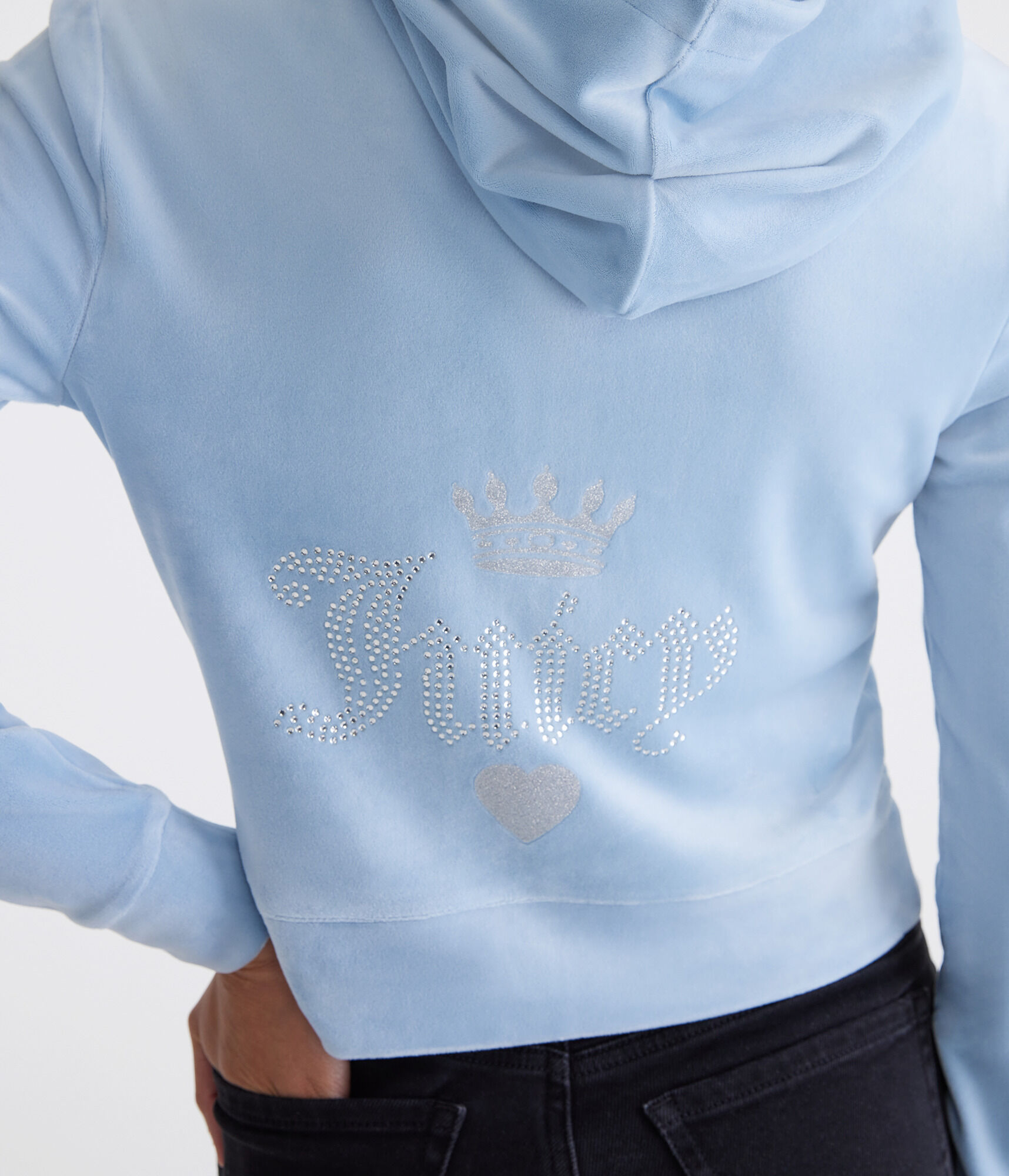 Juicy Couture Bling Velour Full-Zip Hoodie