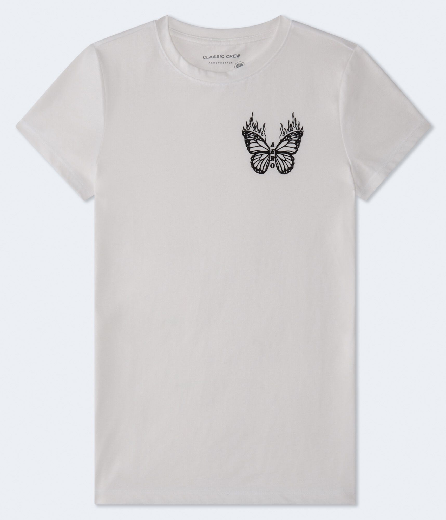 Butterfly Flames Flocked Graphic Tee