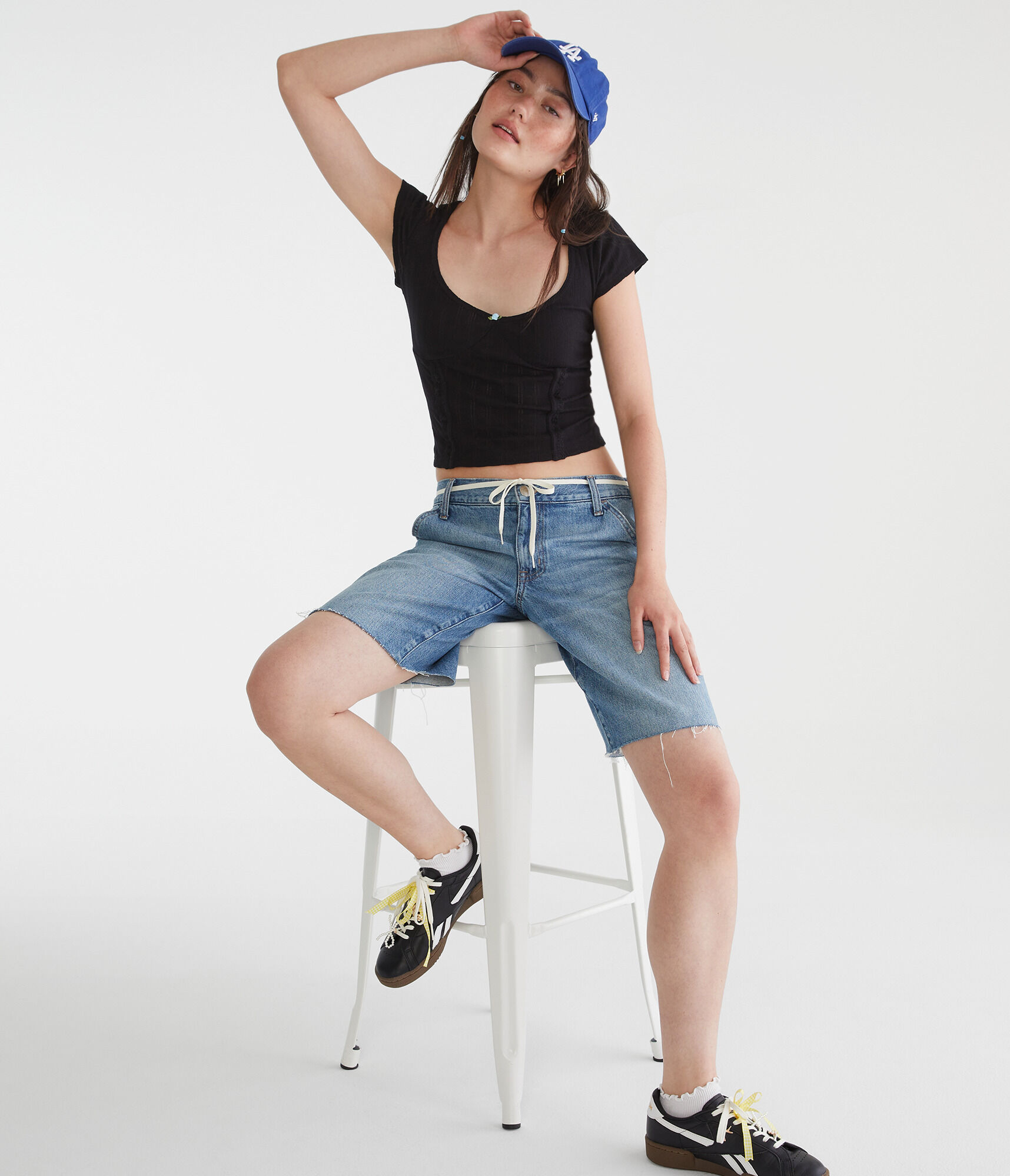 Pointelle Scoop-Neck Top