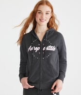 Aeropostale Script Circle Full-Zip Hoodie
