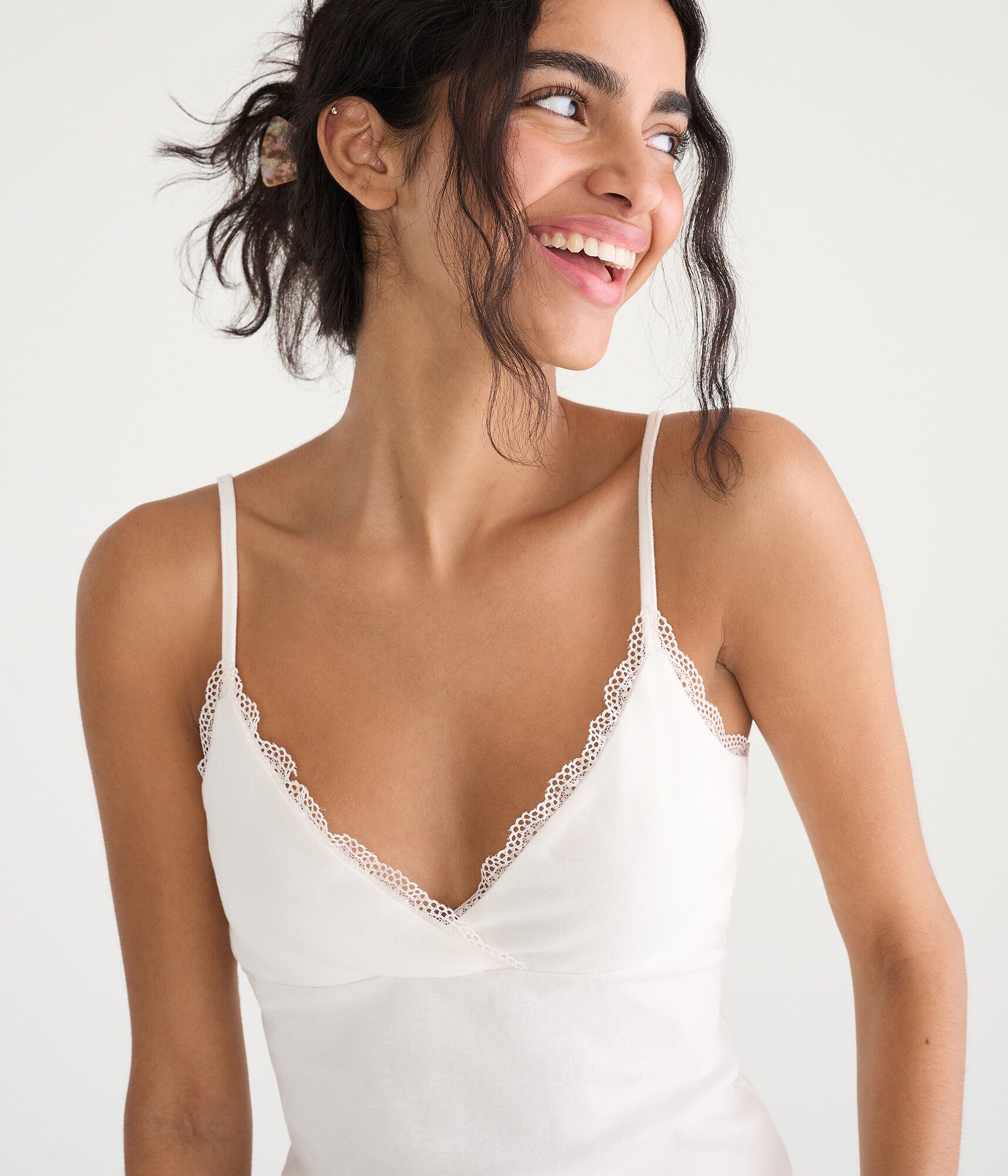 Lace Crisscross V-Neck Cami