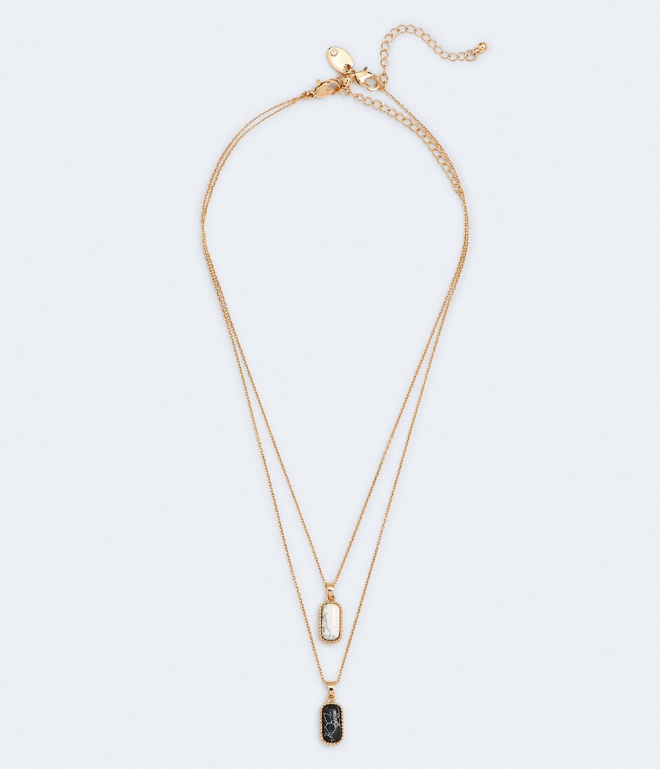 Best Friends Semi-Precious Stone Necklace 2-Pack