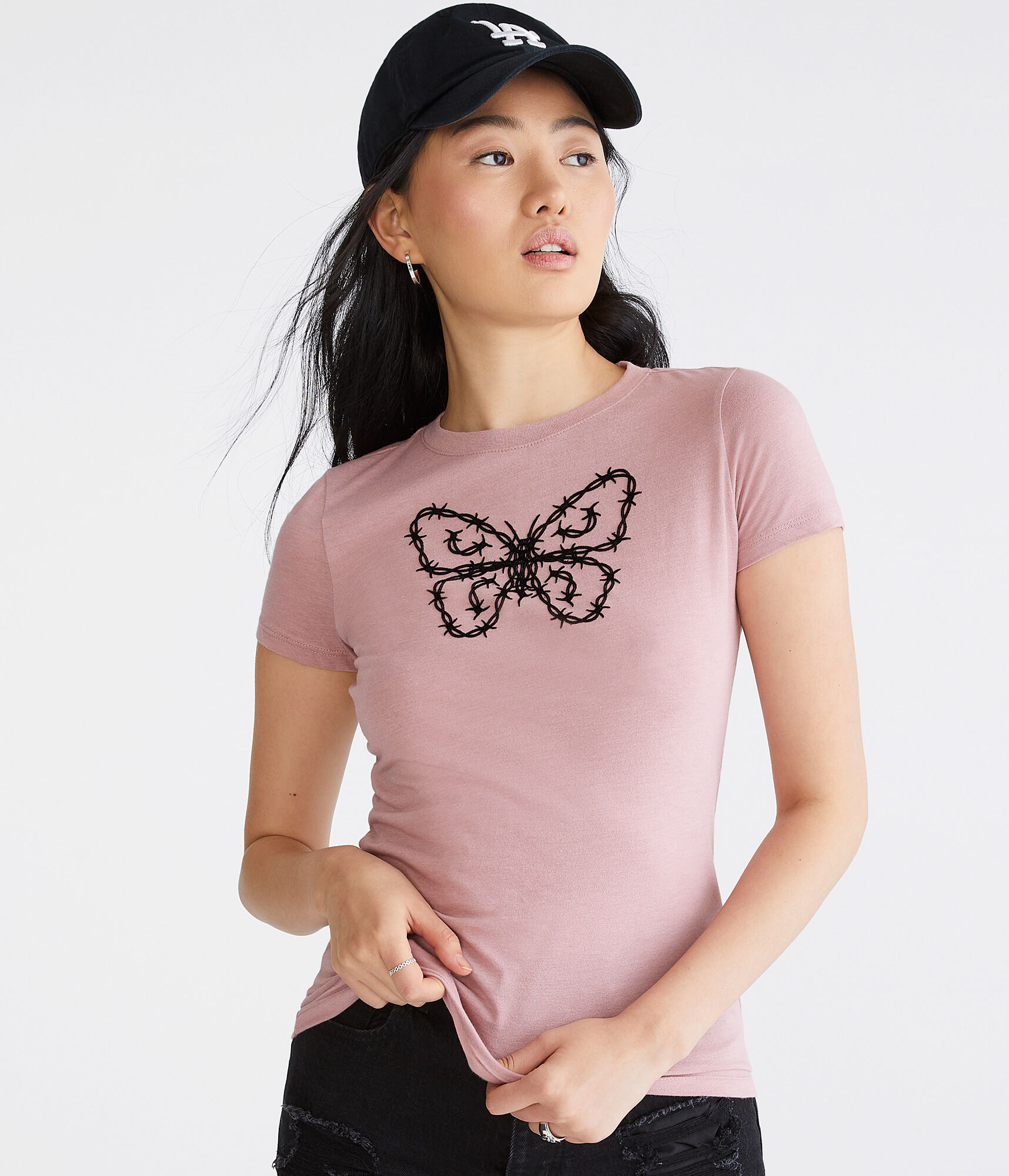 Barbed Wire Butterfly Graphic Tee
