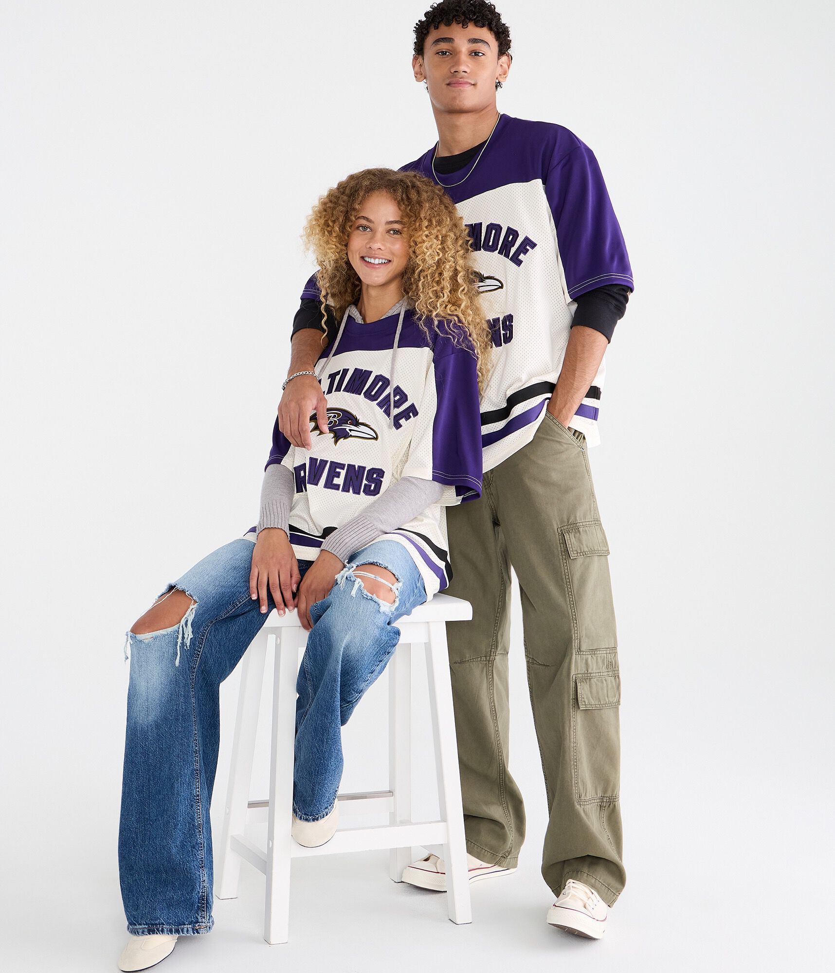 Baltimore Ravens Colorblock Mesh Top