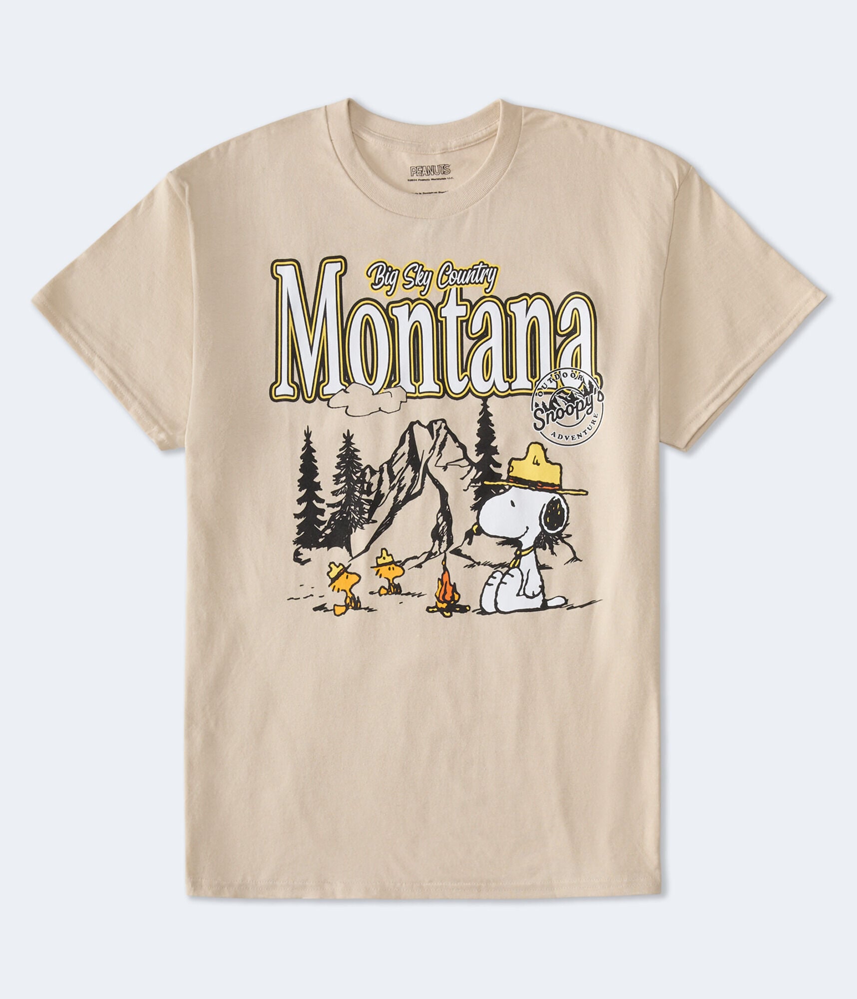 Snoopy Montana Camping Oversized Graphic Tee