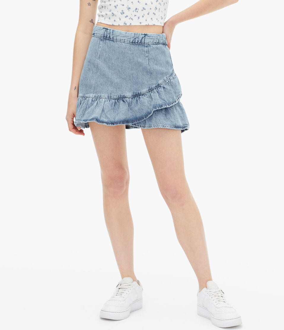 Tulip Hem Denim Skirt