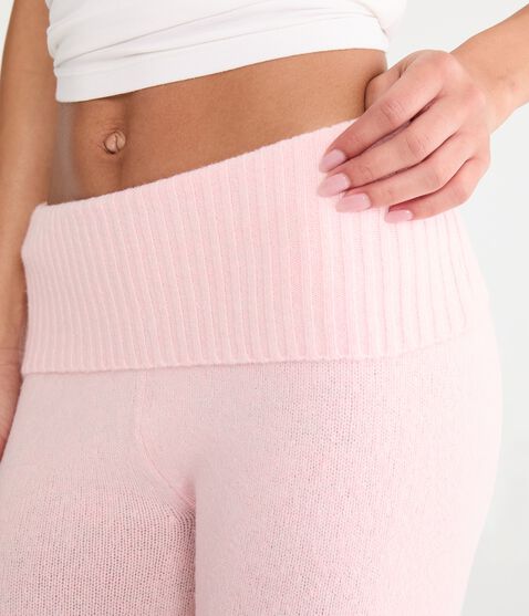 Lace Bow Cozy Sweater Flare Leg Pants Lace Bow Cozy Sweater Flare Leg Pants